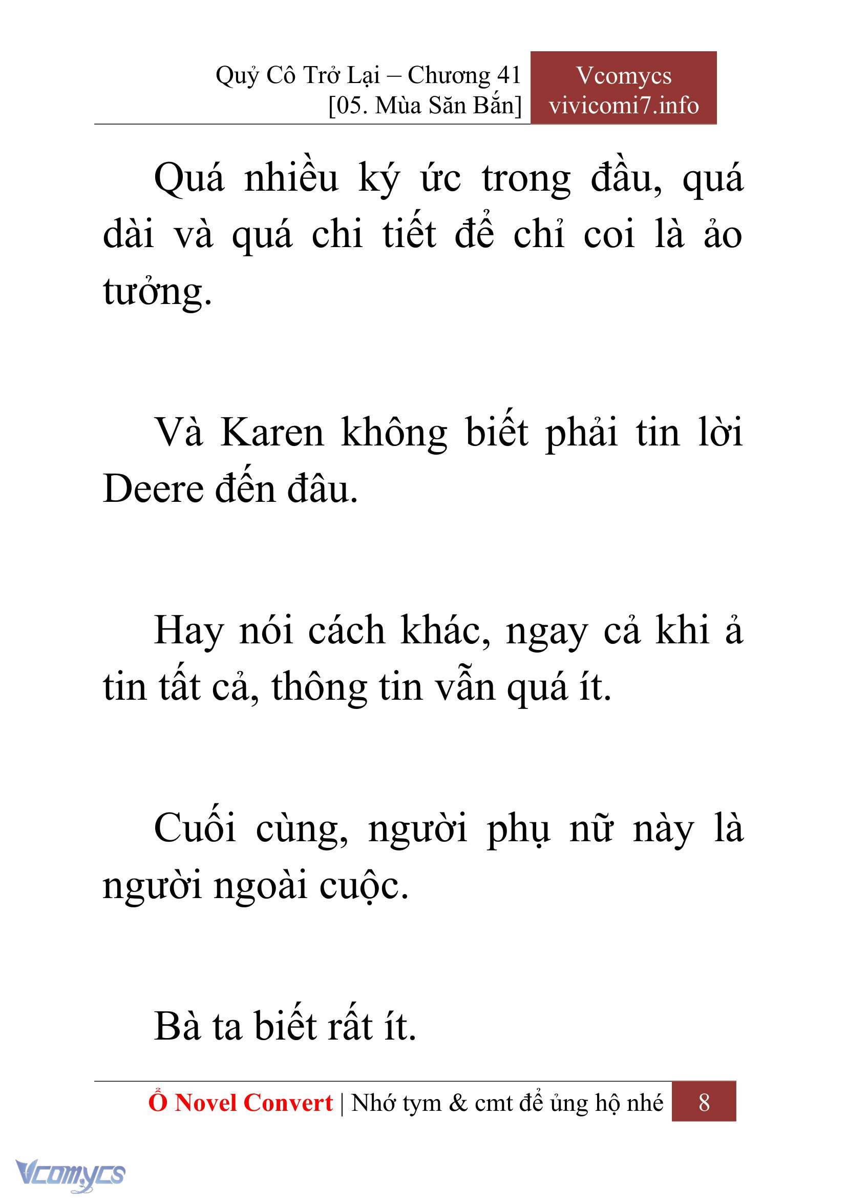 [Novel] Quý Cô Trở Lại Chap 41 - Next Chap 42
