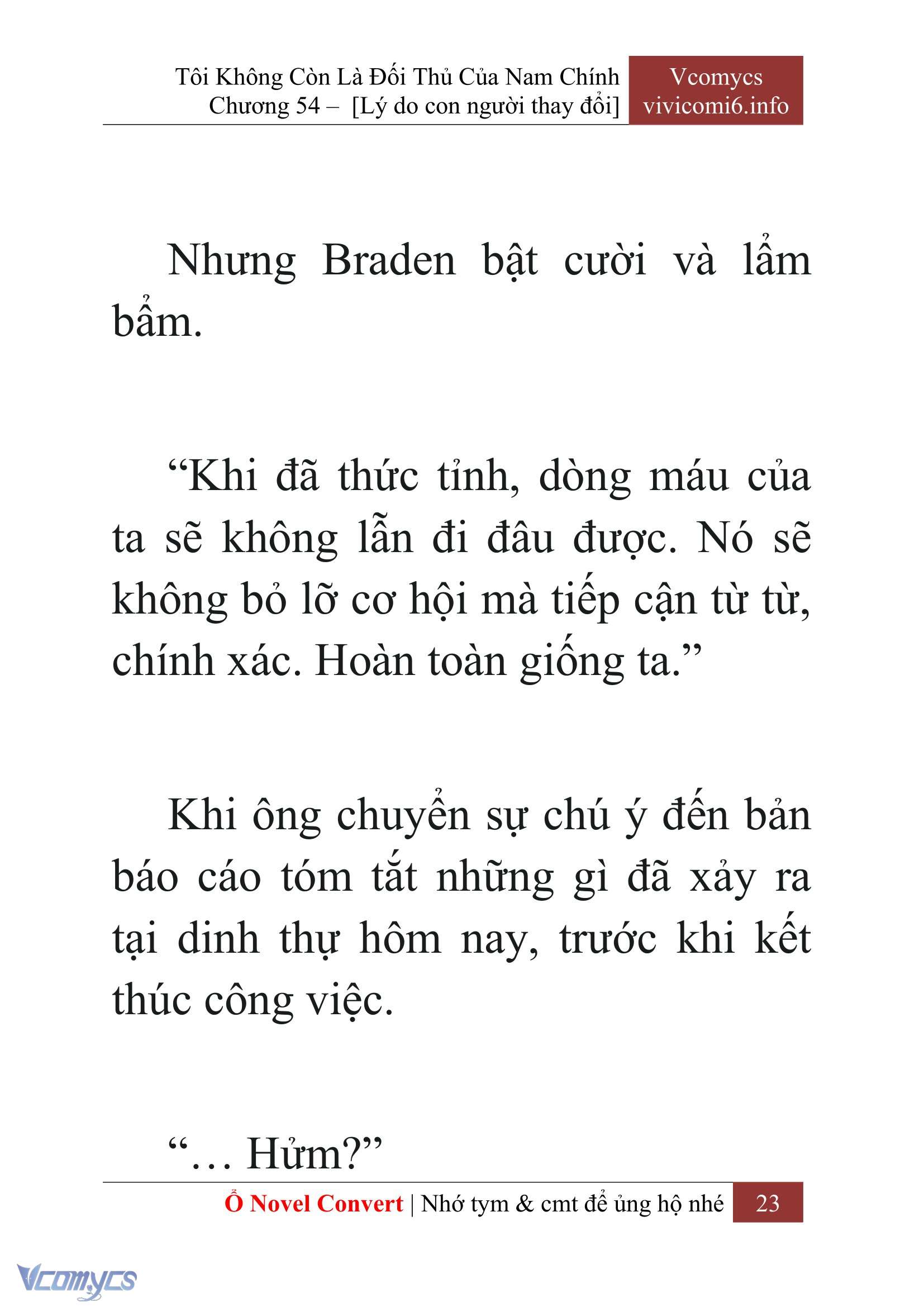 [Novel] Tôi Không Còn Là Đối Thủ Của Nam Chính Chap 54 - Trang 2