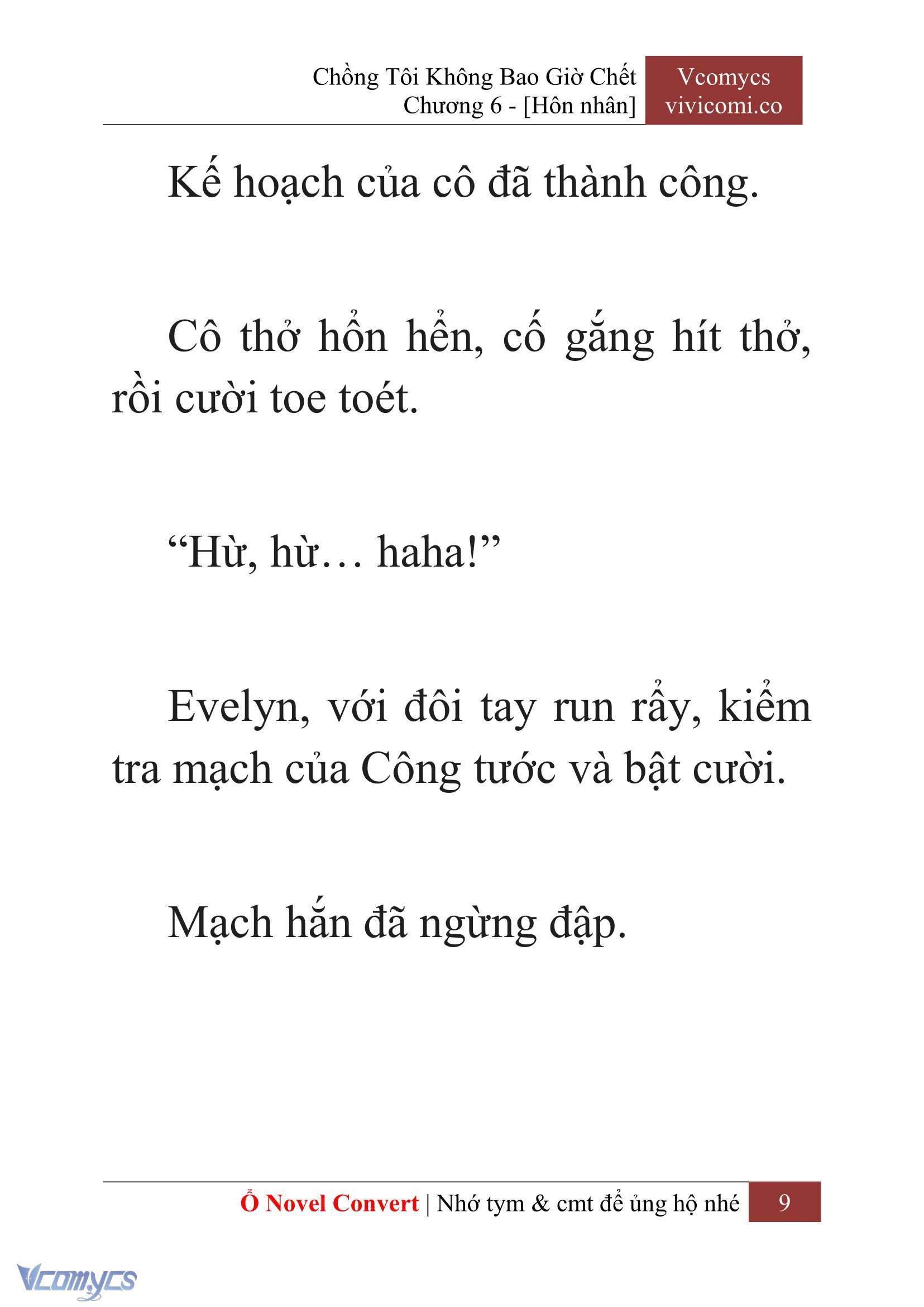 [Novel] Chồng Tôi Không Bao Giờ Chết Chap 6 - Next Chap 7