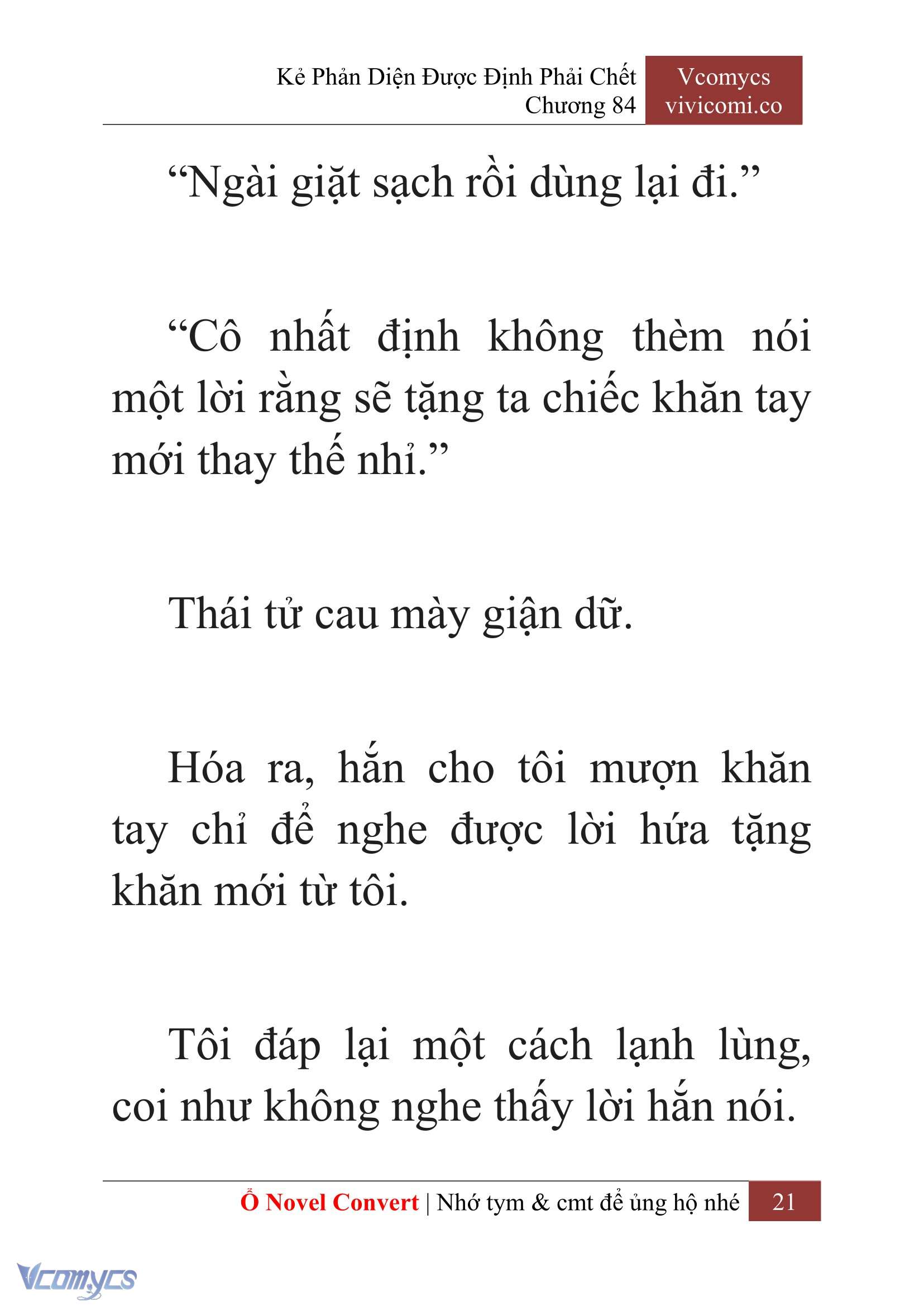 [Novel] Kẻ Phản Diện Được Định Phải Chết Chap 84 - Next 