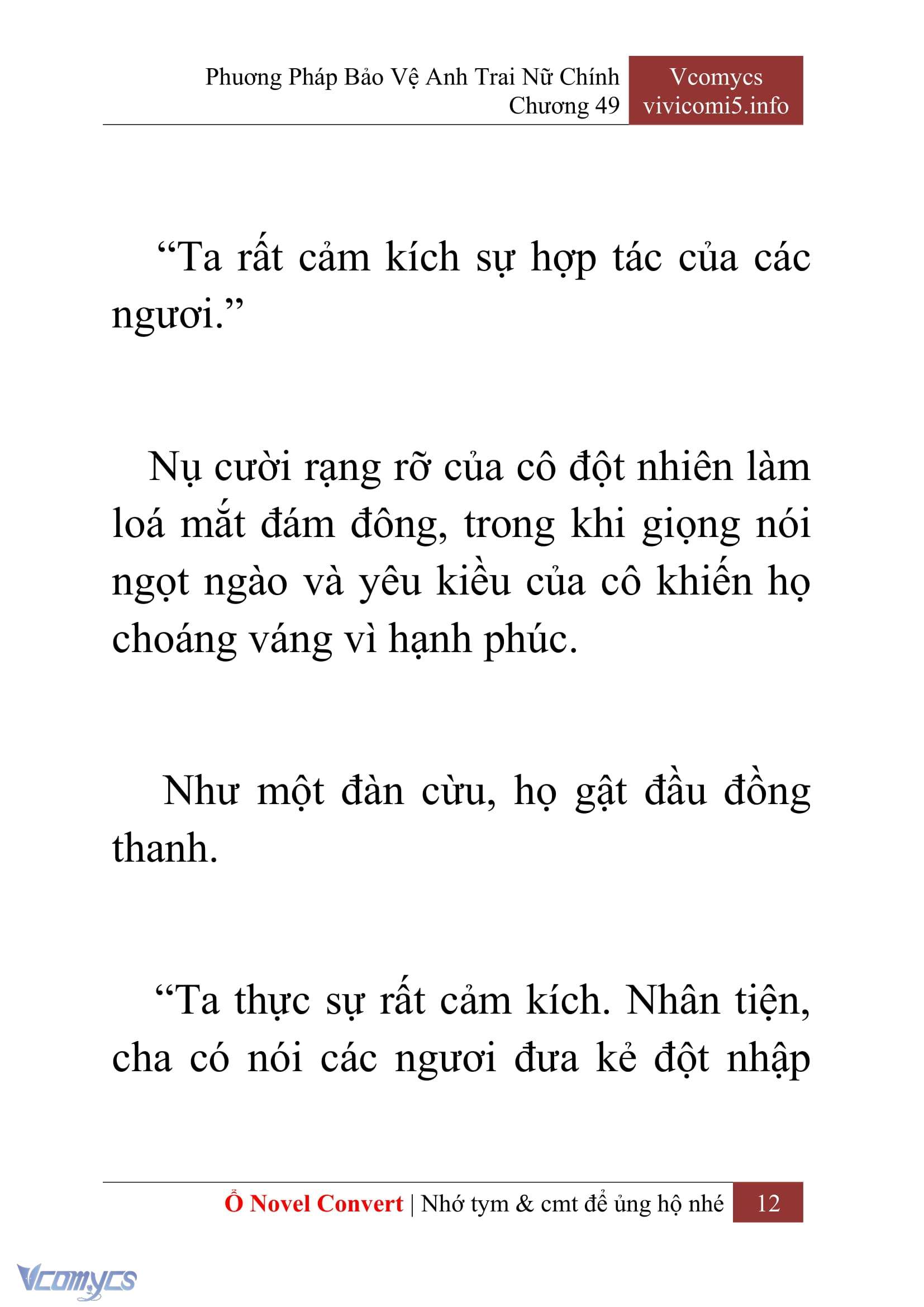 [Novel] Phương Pháp Bảo Vệ Anh Trai Nữ Chính Chap 49 - Next Chap 50