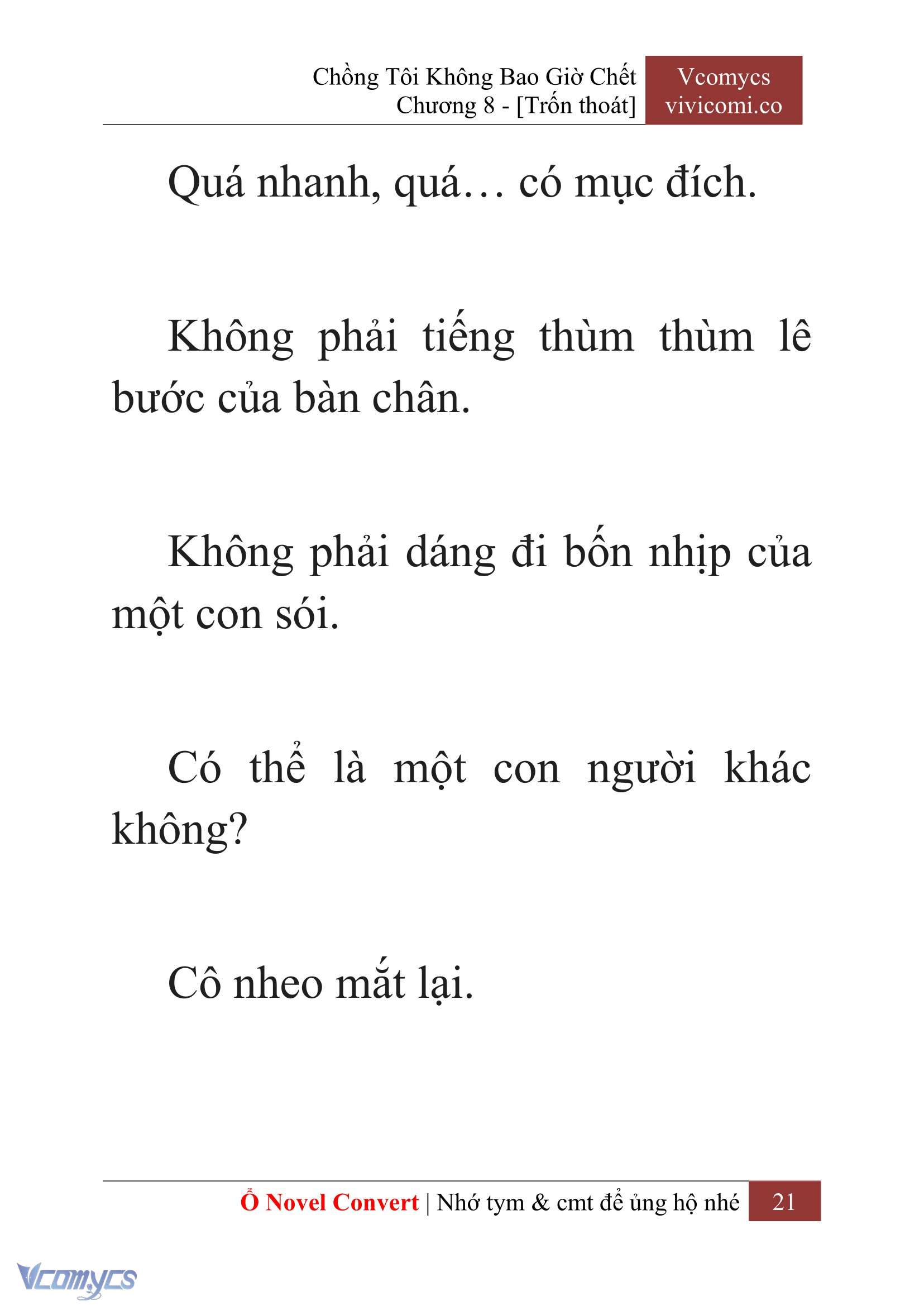 [Novel] Chồng Tôi Không Bao Giờ Chết Chap 8 - Next Chap 9