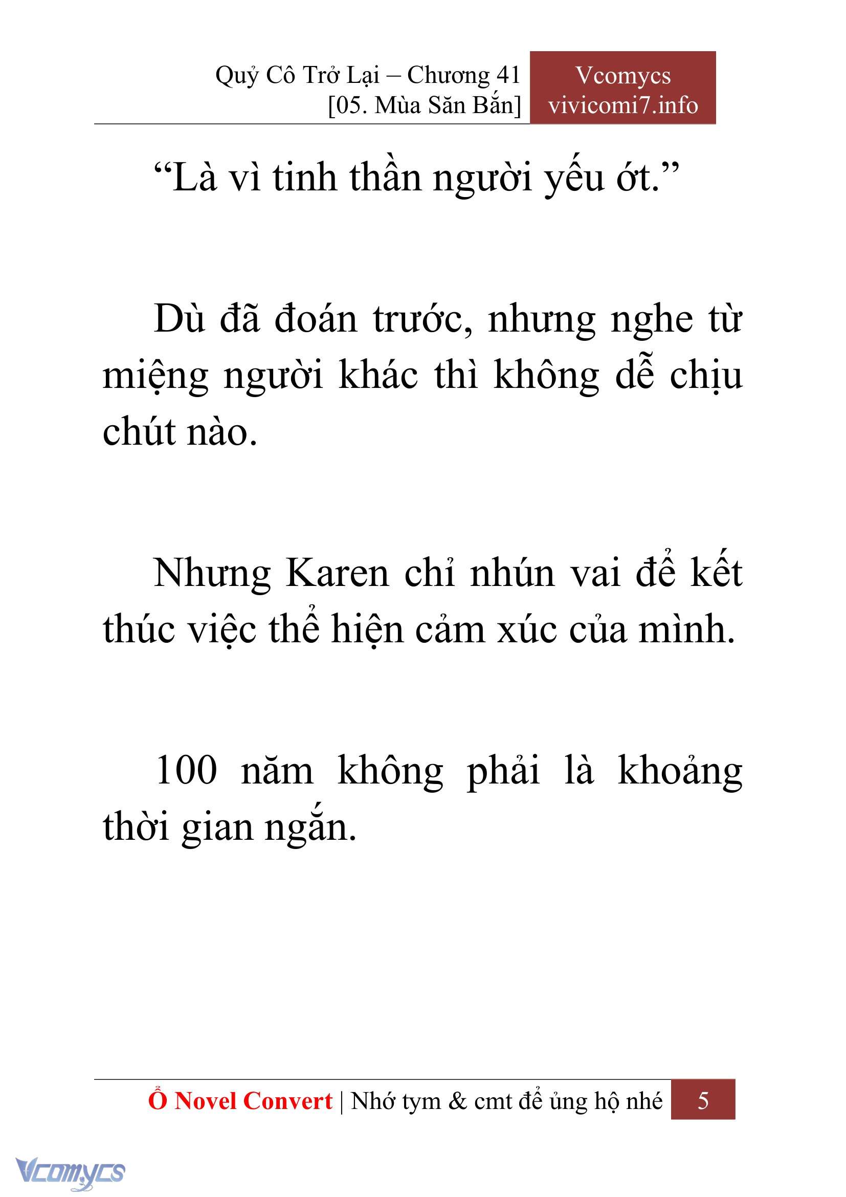 [Novel] Quý Cô Trở Lại Chap 41 - Next Chap 42