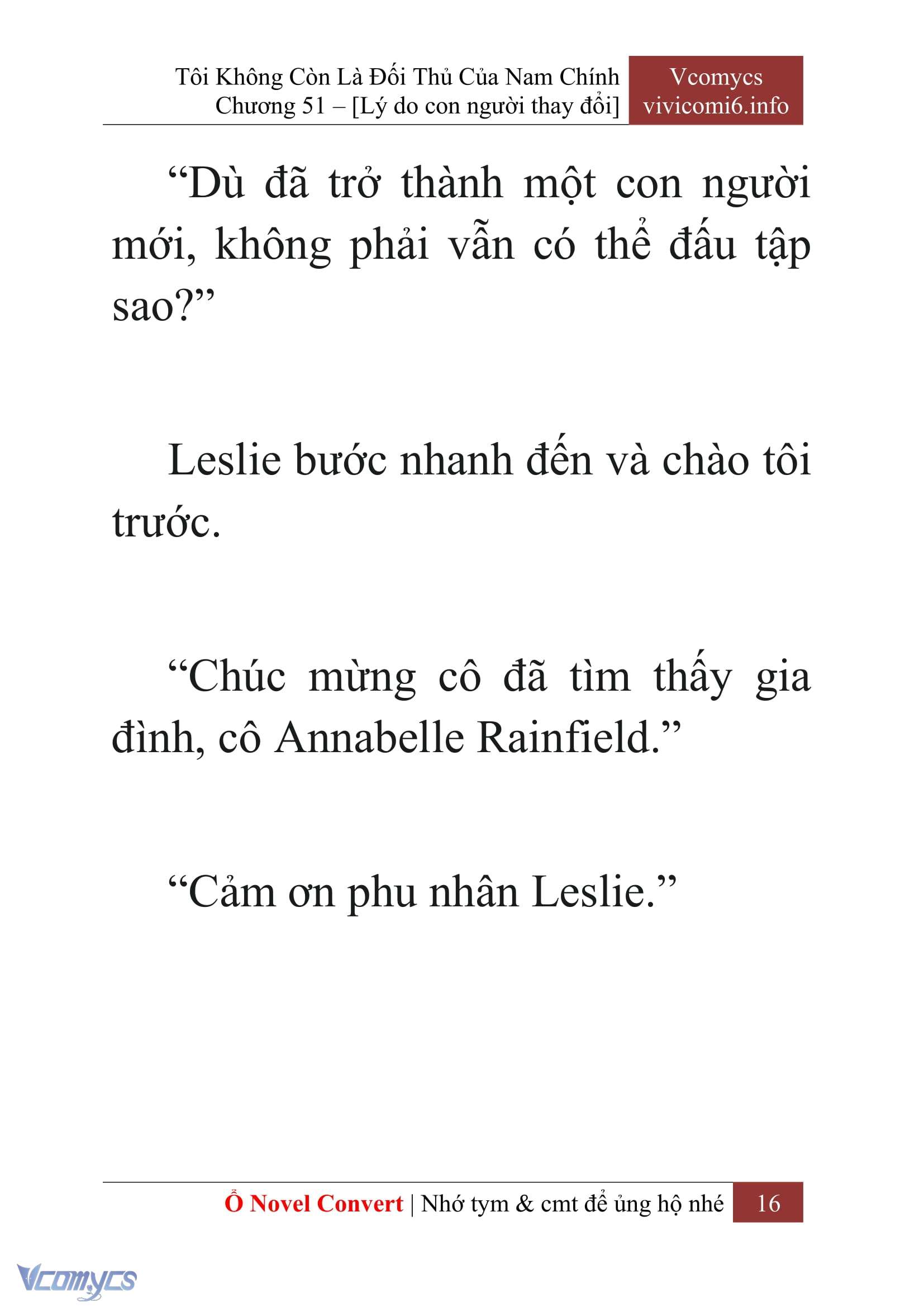 [Novel] Tôi Không Còn Là Đối Thủ Của Nam Chính Chap 51 - Trang 2