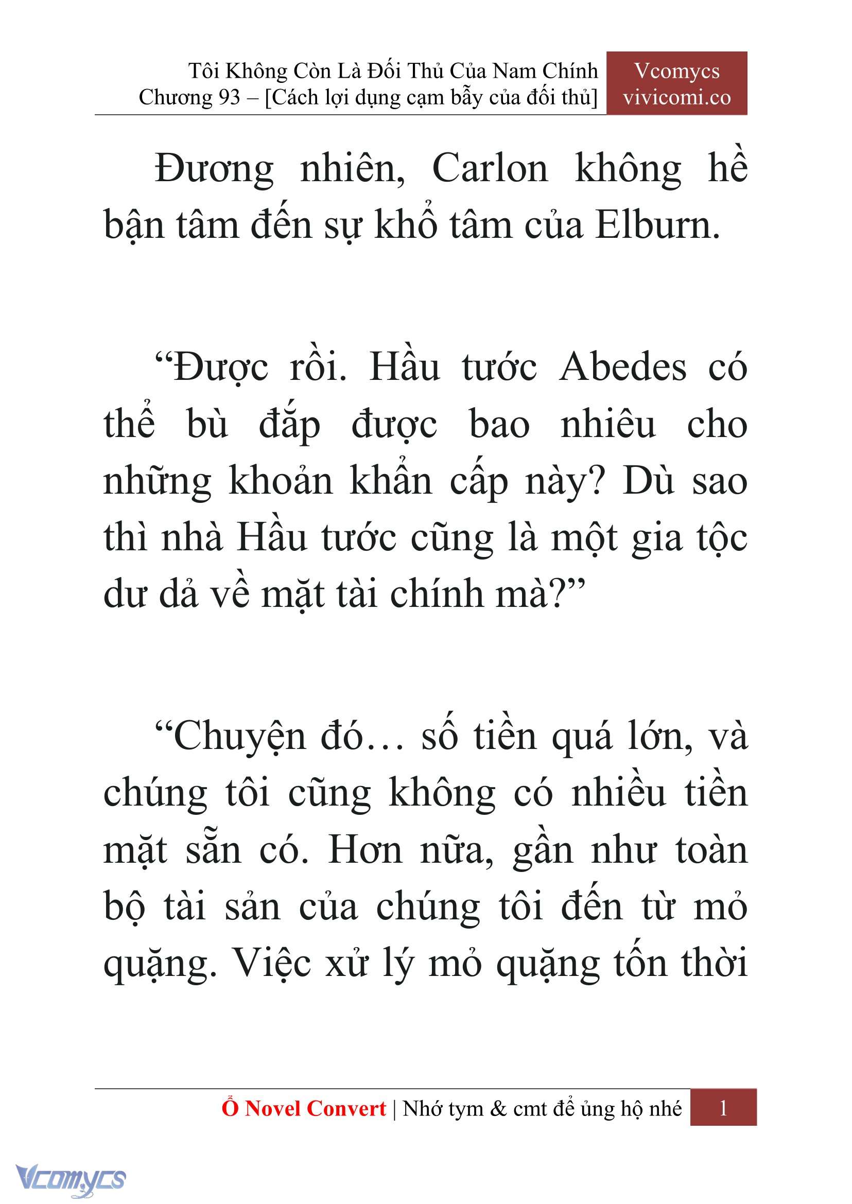 [Novel] Tôi Không Còn Là Đối Thủ Của Nam Chính Chap 93 - Trang 2