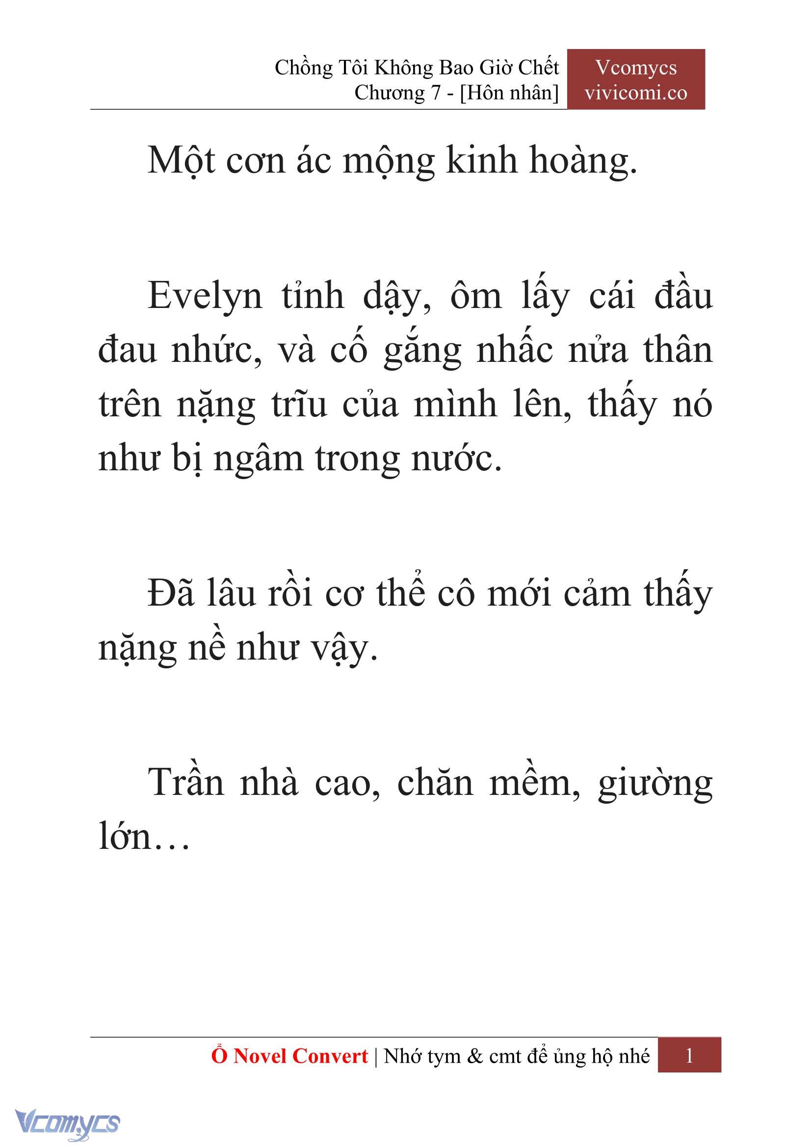 [Novel] Chồng Tôi Không Bao Giờ Chết Chap 7 - Next Chap 8