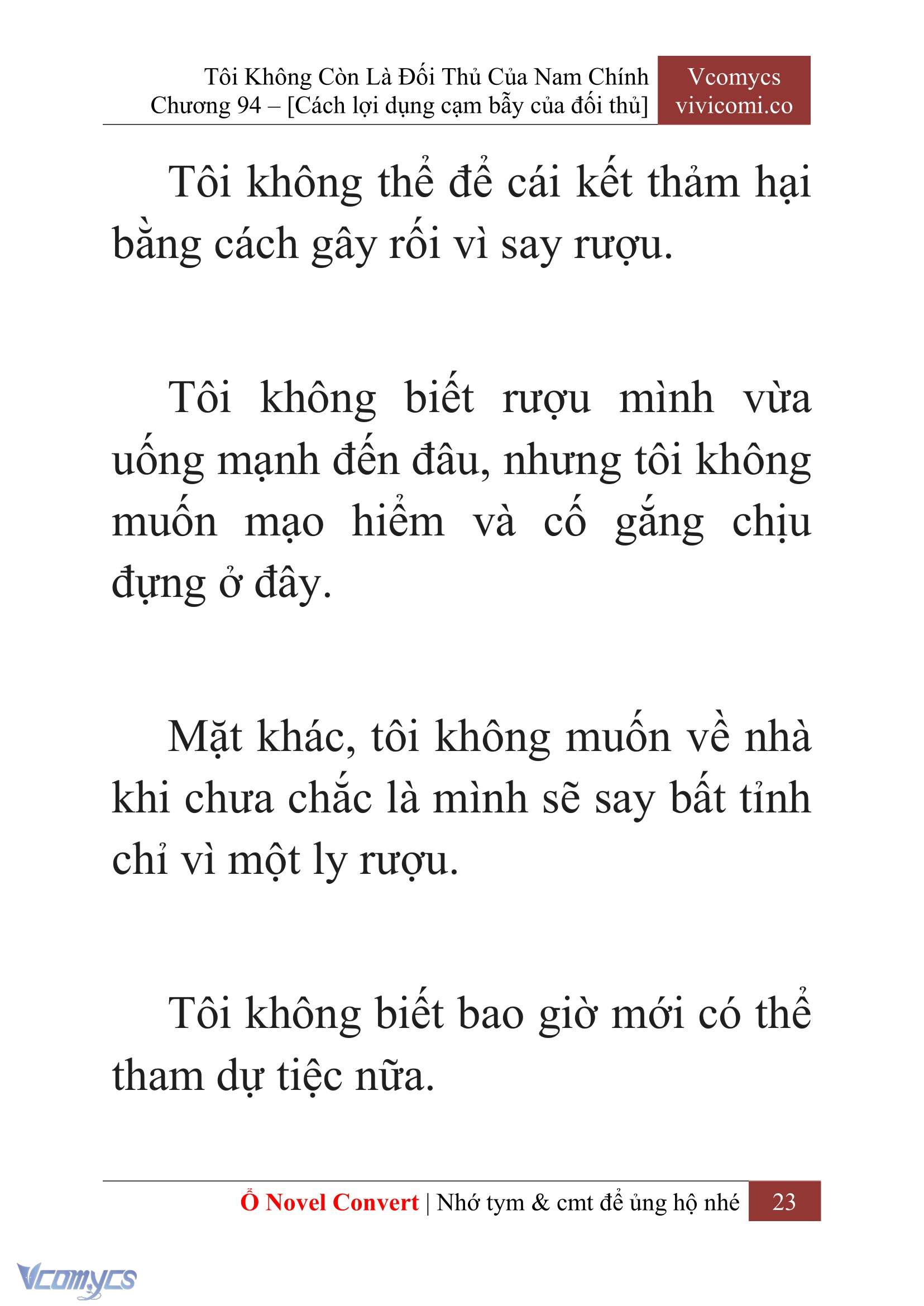 [Novel] Tôi Không Còn Là Đối Thủ Của Nam Chính Chap 94 - Trang 2