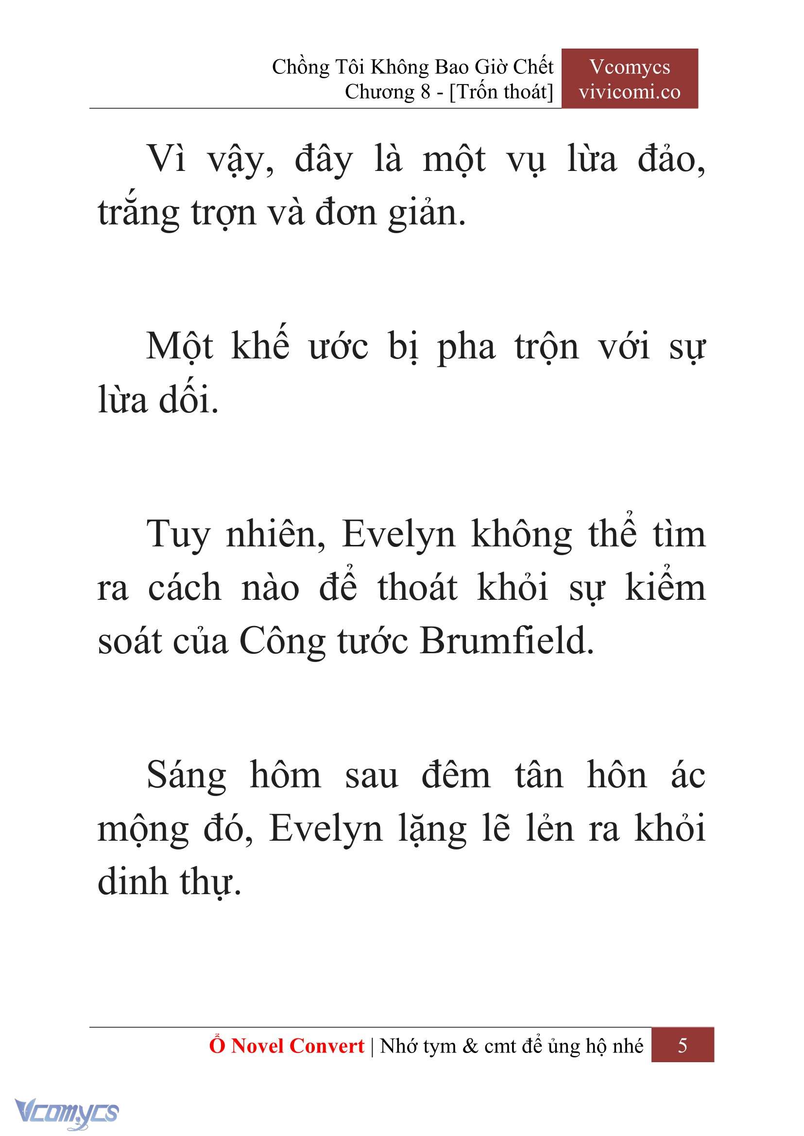 [Novel] Chồng Tôi Không Bao Giờ Chết Chap 8 - Next Chap 9
