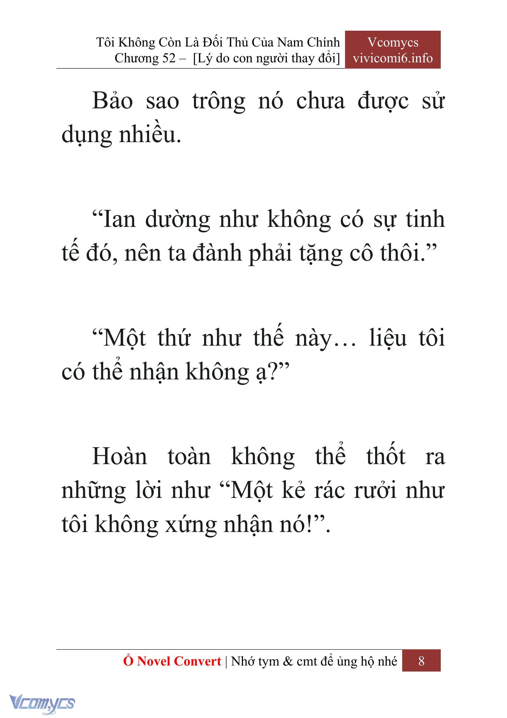 [Novel] Tôi Không Còn Là Đối Thủ Của Nam Chính Chap 52 - Trang 2