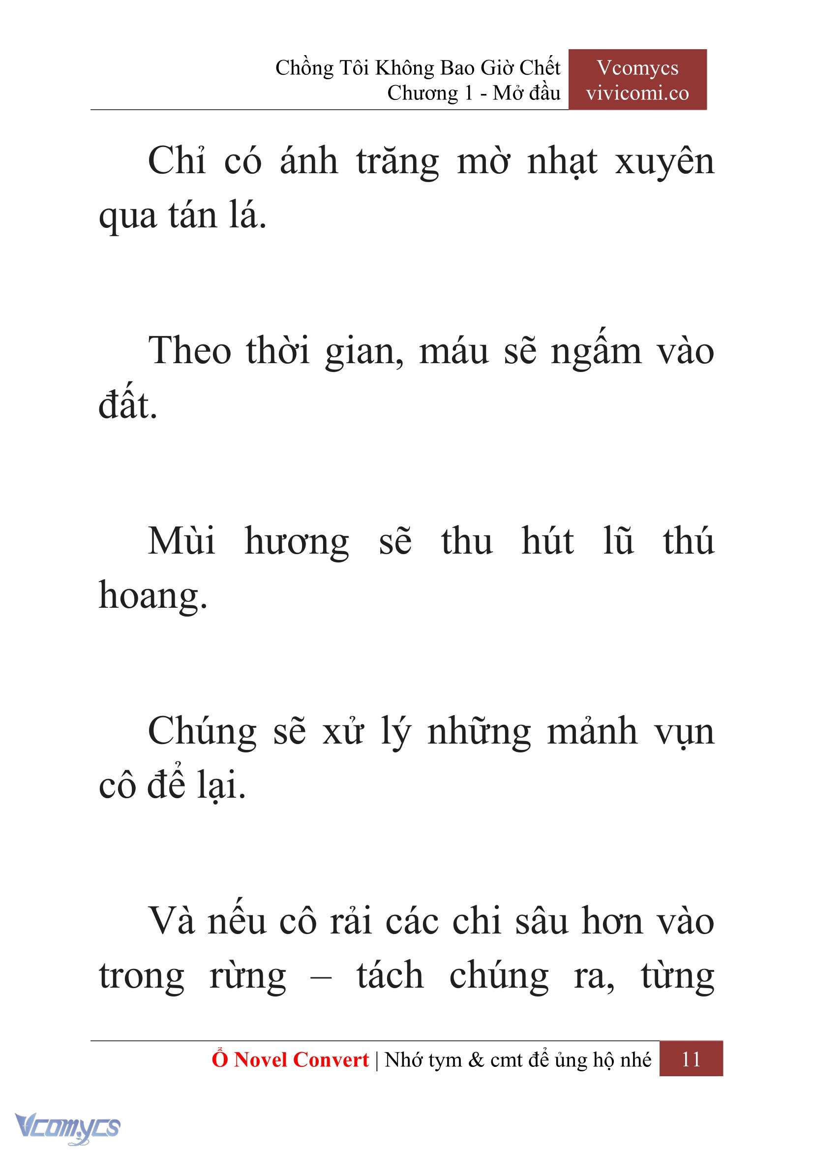 [Novel] Chồng Tôi Không Bao Giờ Chết Chap 1 - Next Chap 2
