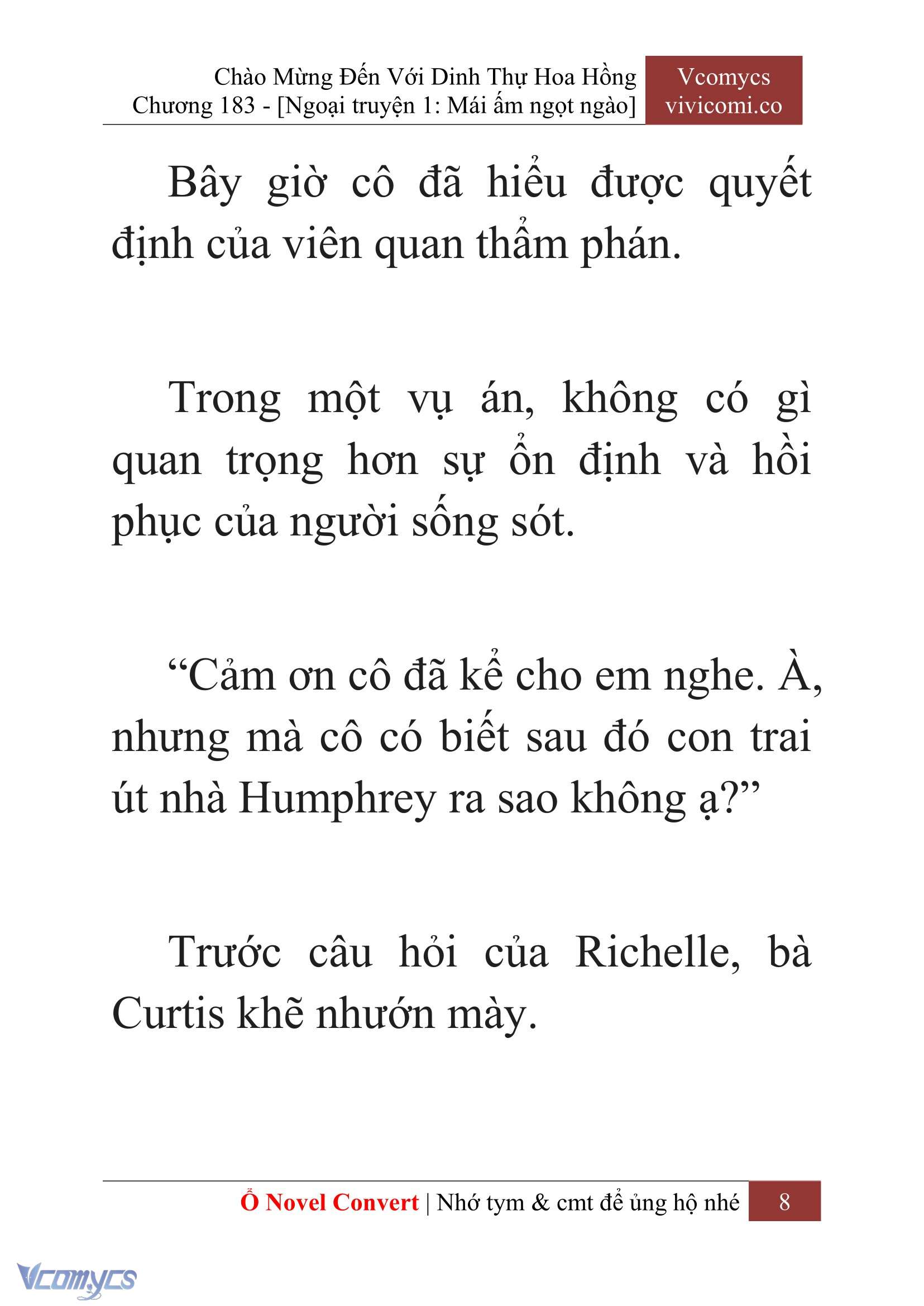 [Novel] Chào Mừng Đến Với Dinh Thự Hoa Hồng Chap 183 - Next Chap 184