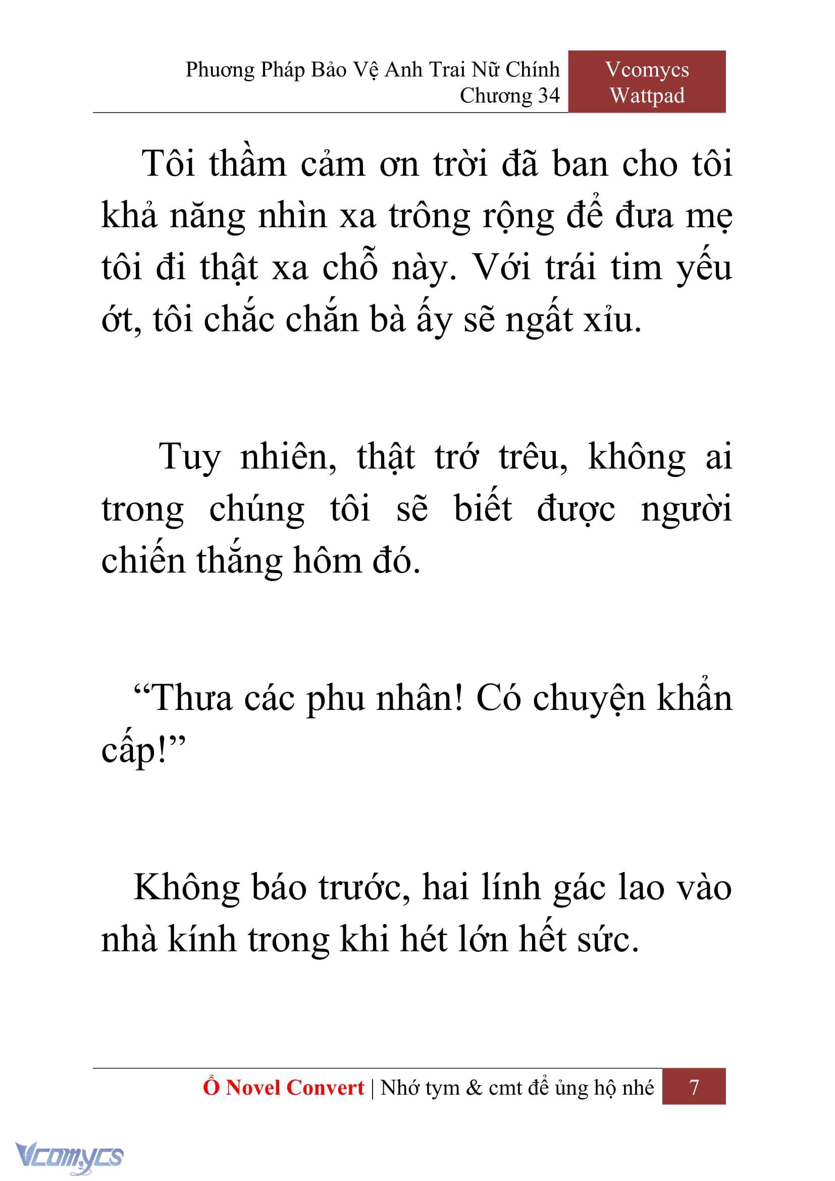 [Novel] Phương Pháp Bảo Vệ Anh Trai Nữ Chính Chap 34 - Next Chap 35