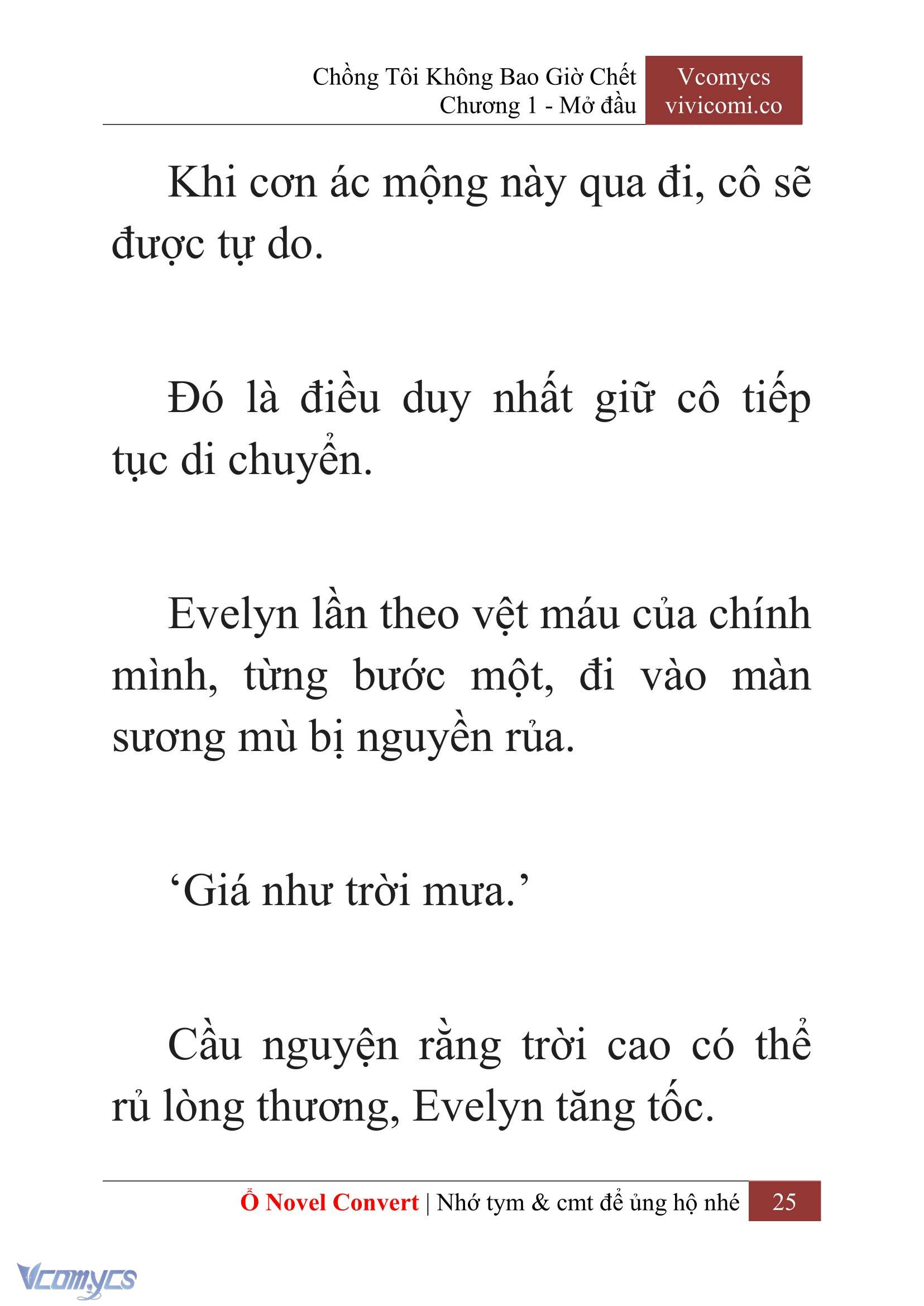 [Novel] Chồng Tôi Không Bao Giờ Chết Chap 1 - Next Chap 2