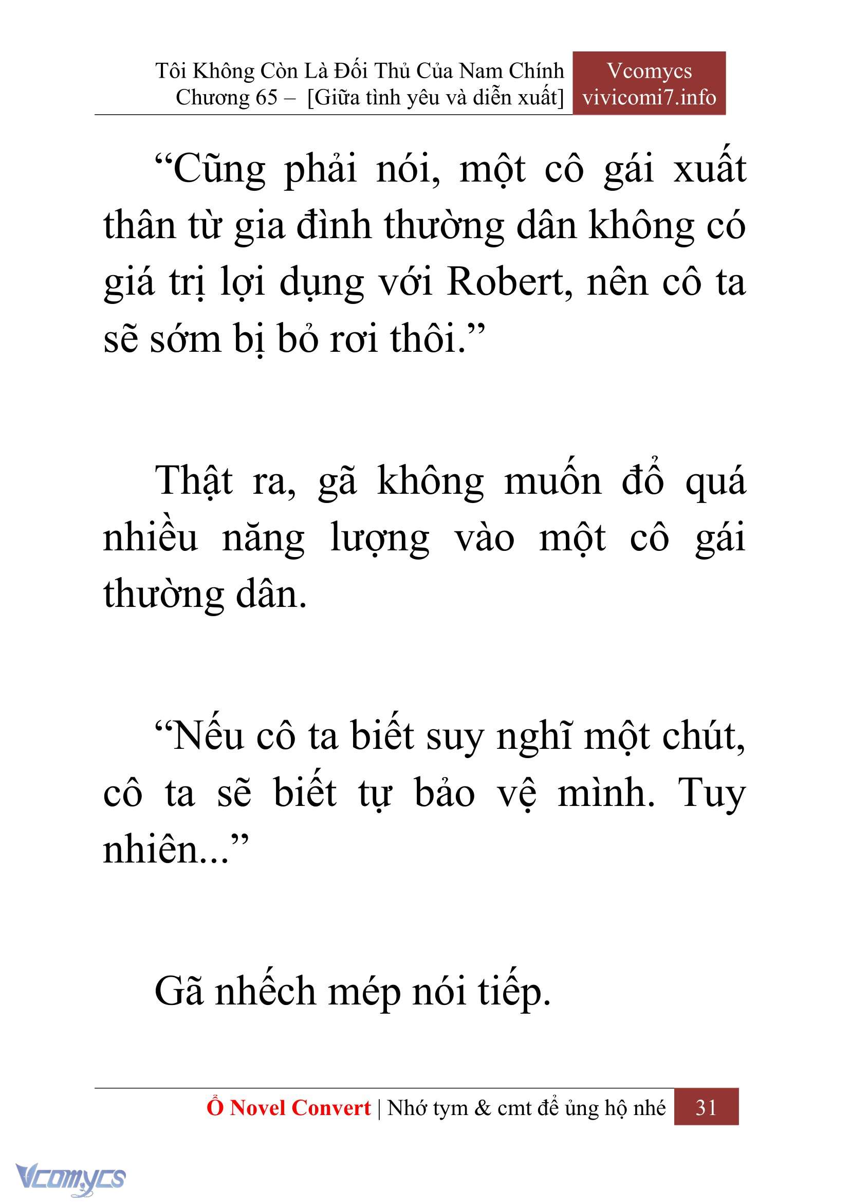 [Novel] Tôi Không Còn Là Đối Thủ Của Nam Chính Chap 65 - Trang 2