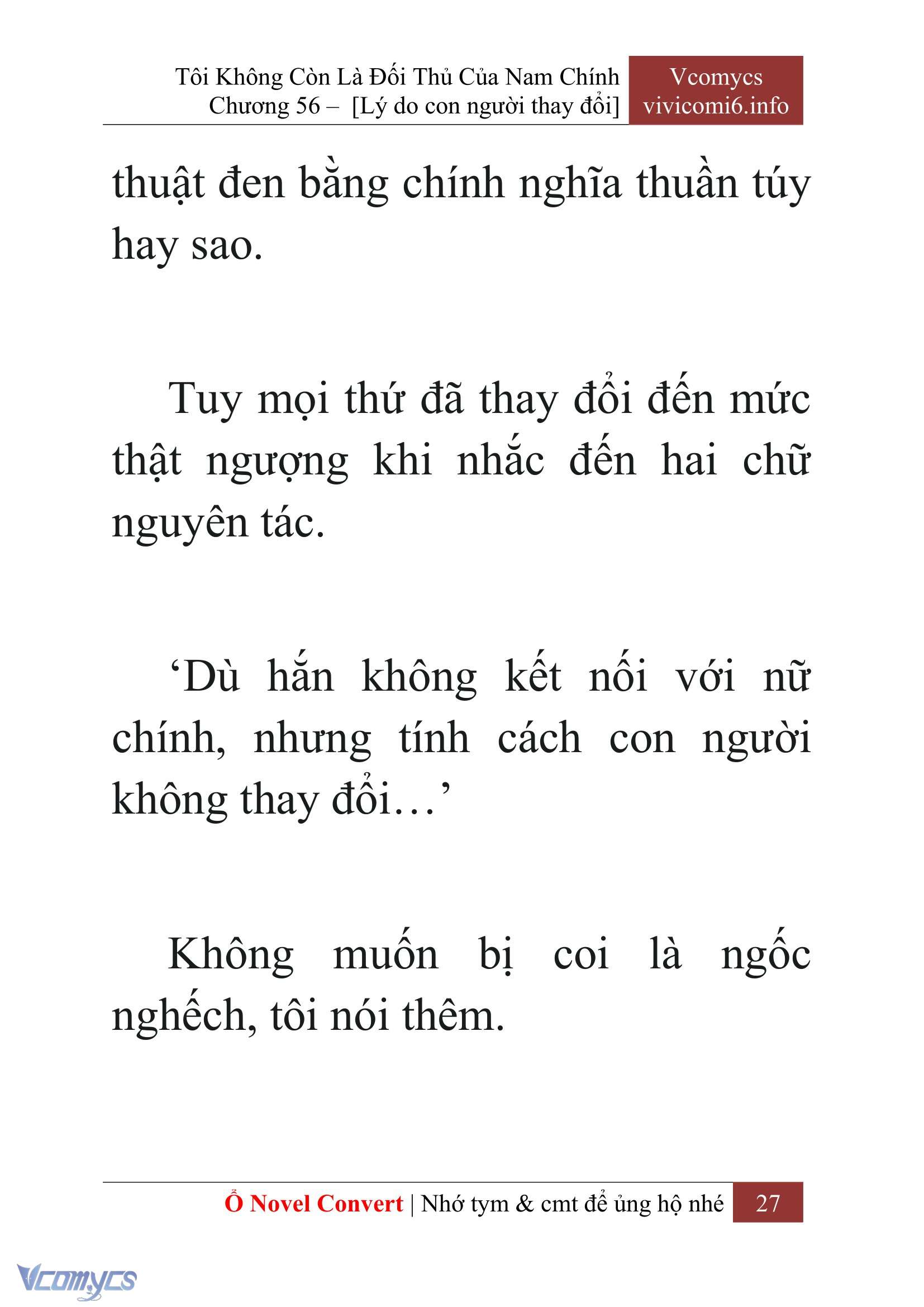 [Novel] Tôi Không Còn Là Đối Thủ Của Nam Chính Chap 56 - Trang 2