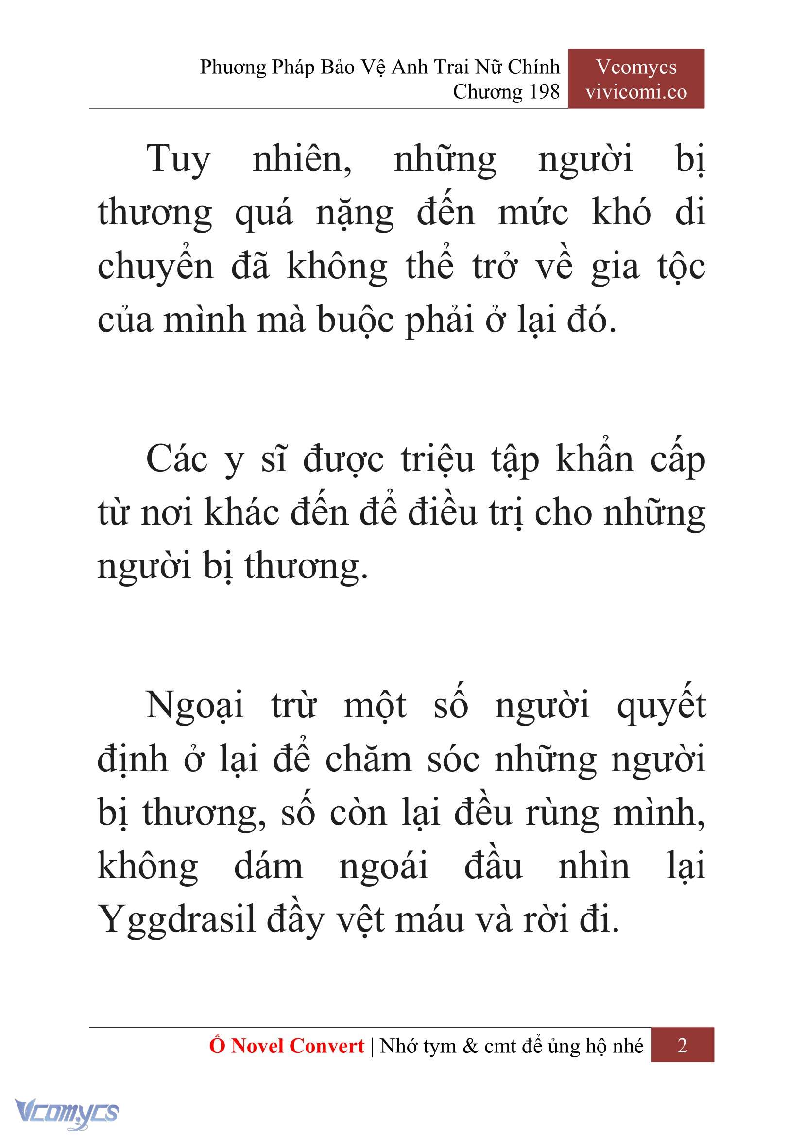 [Novel] Phương Pháp Bảo Vệ Anh Trai Nữ Chính Chap 198 - Trang 2