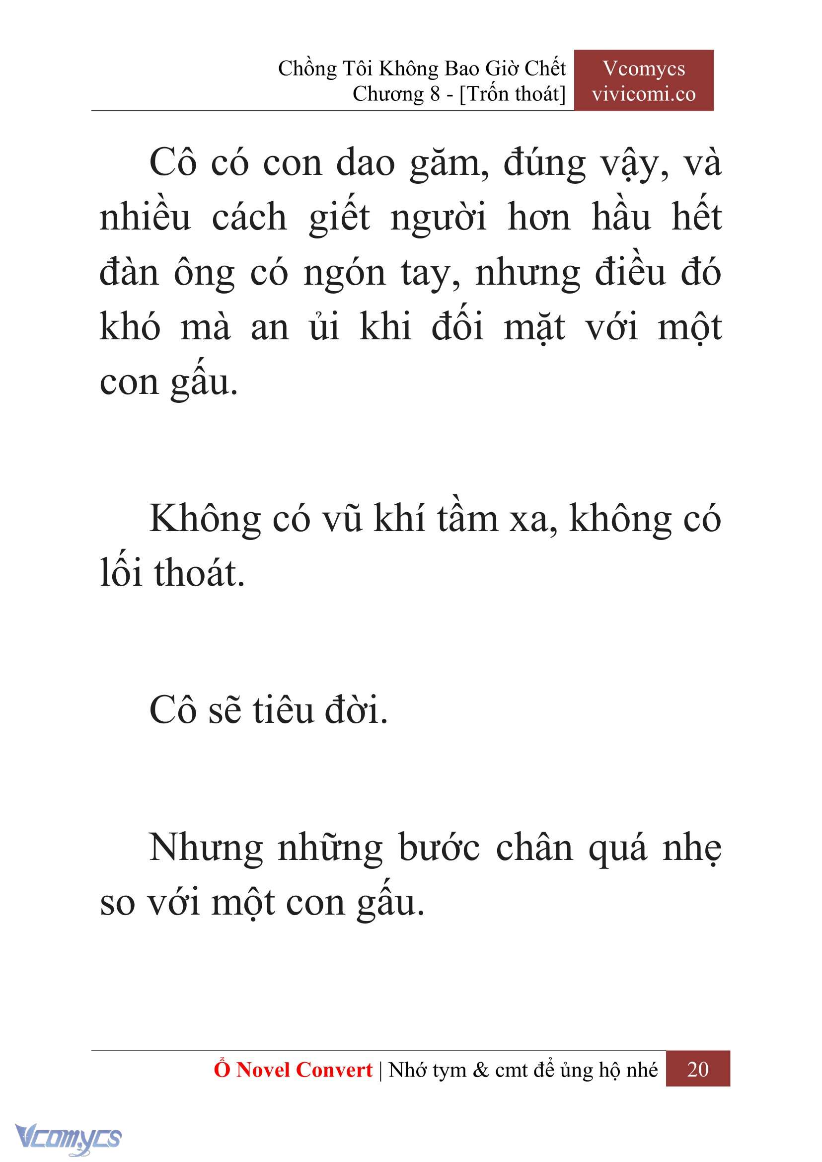 [Novel] Chồng Tôi Không Bao Giờ Chết Chap 8 - Next Chap 9
