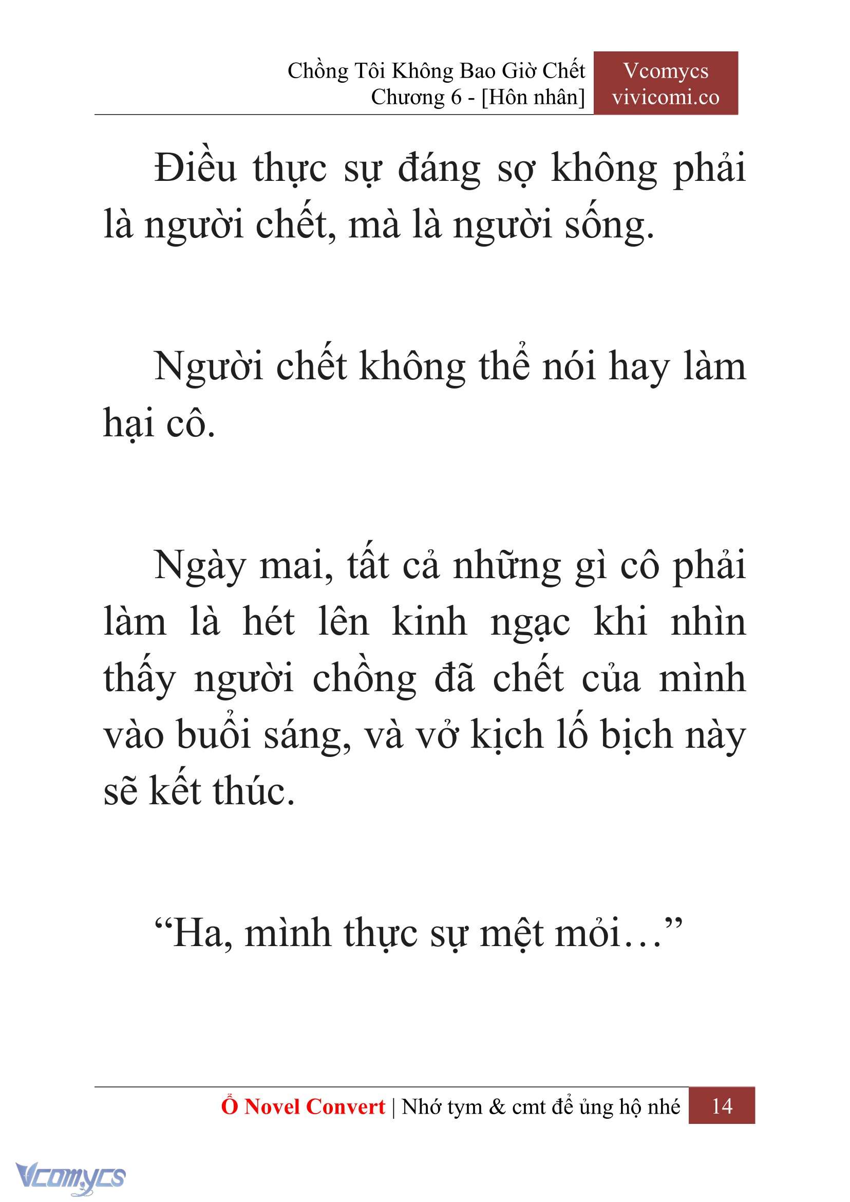 [Novel] Chồng Tôi Không Bao Giờ Chết Chap 6 - Next Chap 7