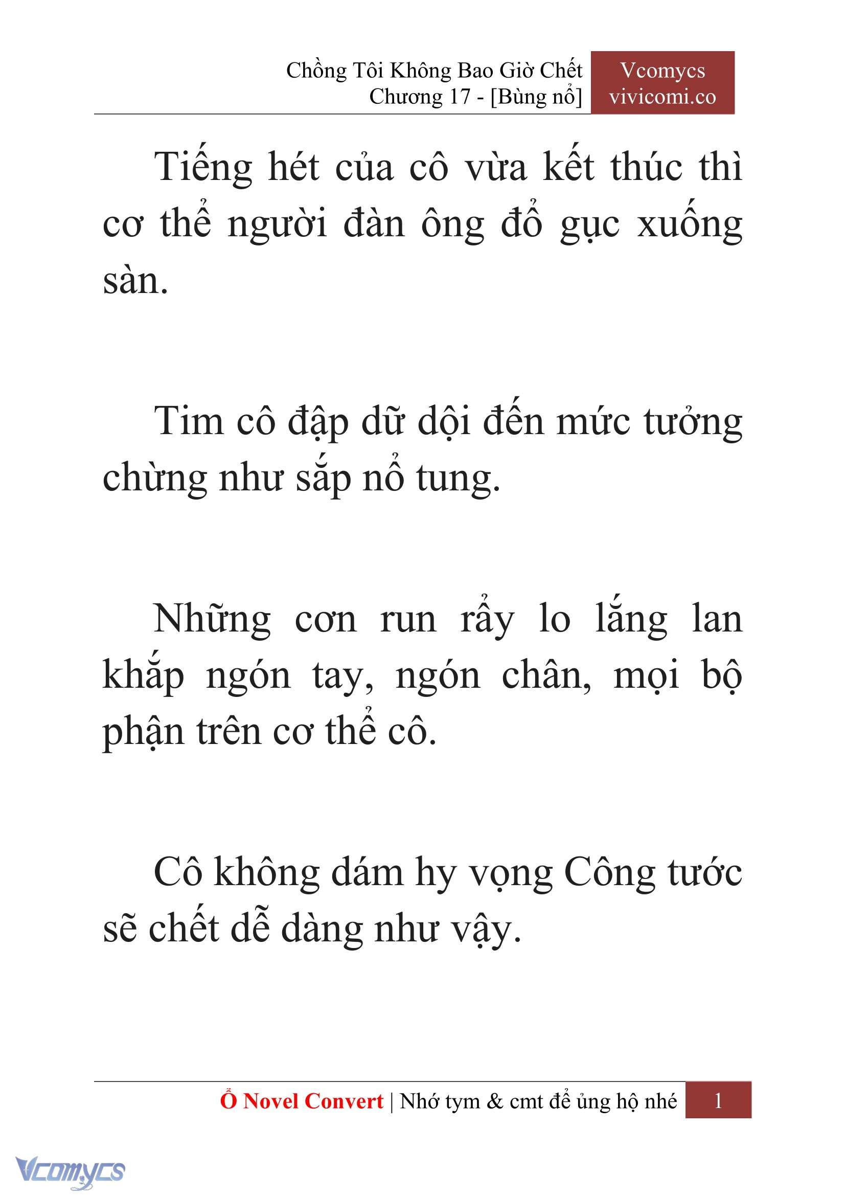 [Novel] Chồng Tôi Không Bao Giờ Chết Chap 17 - Trang 2