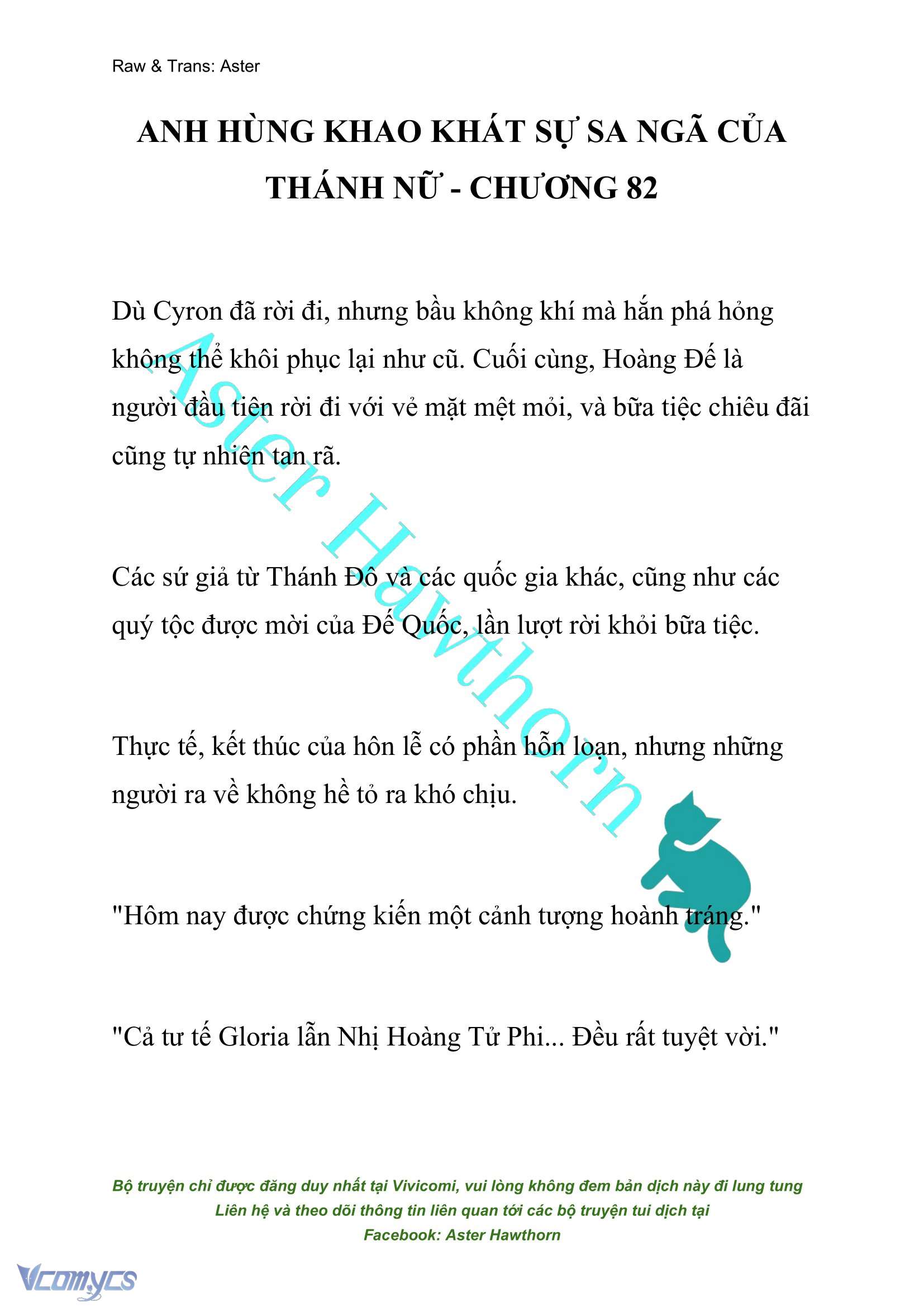 [NOVEL] Anh Hùng Khao Khát Sự Sa Ngã Của Thánh Nữ Chap 82 - Next Chap 83