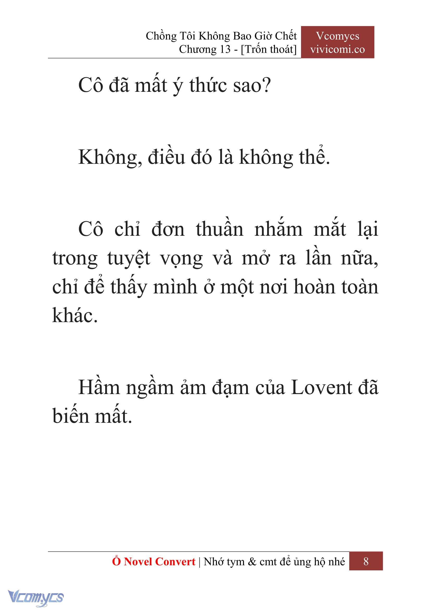 [Novel] Chồng Tôi Không Bao Giờ Chết Chap 13 - Next Chap 14