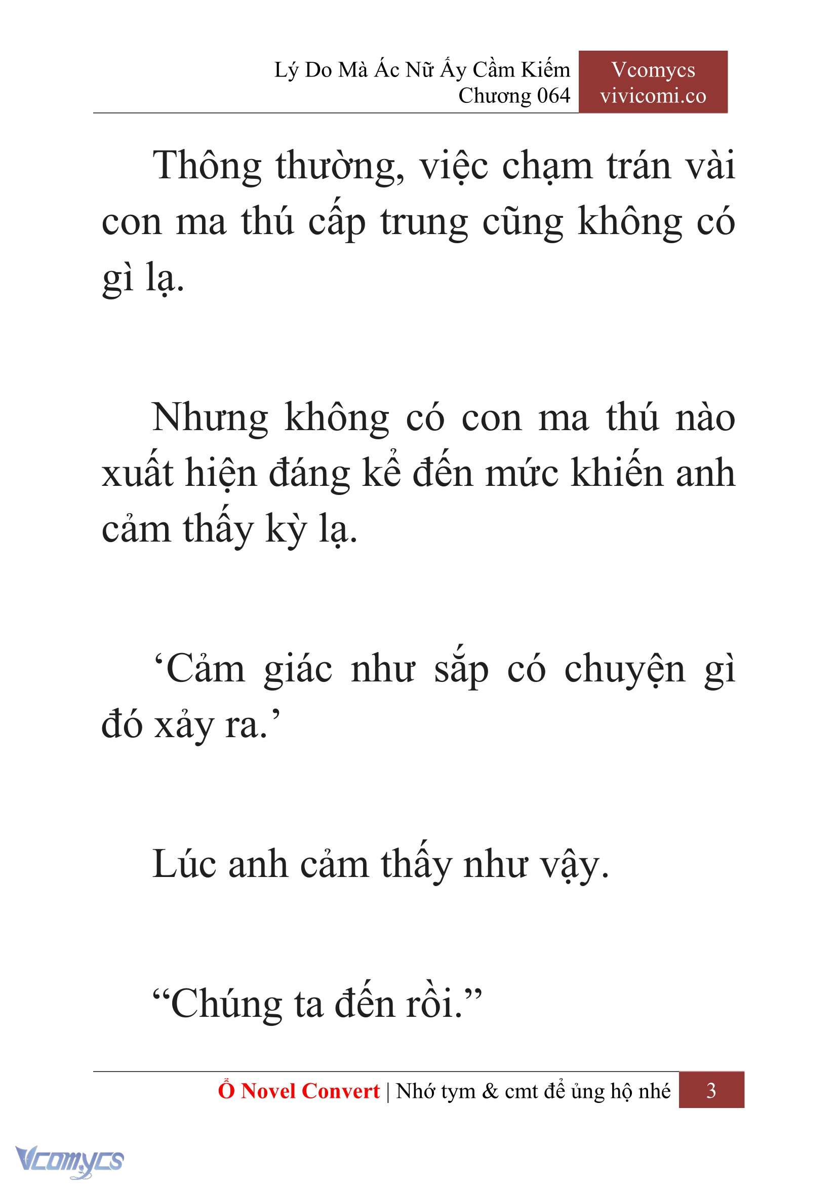 [Novel] Lý Do Mà Ác Nữ Ấy Cầm Kiếm Chap 64 - Next Chap 65