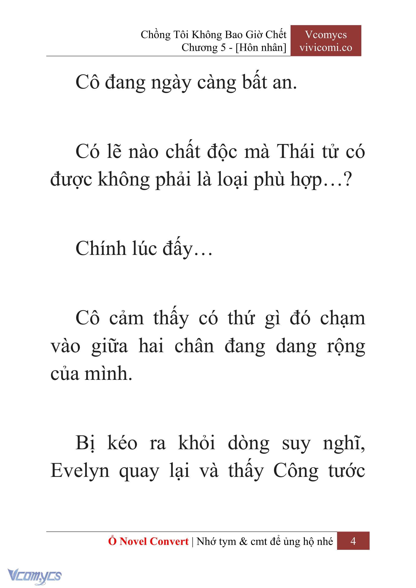 [Novel] Chồng Tôi Không Bao Giờ Chết Chap 5 - Next Chap 6