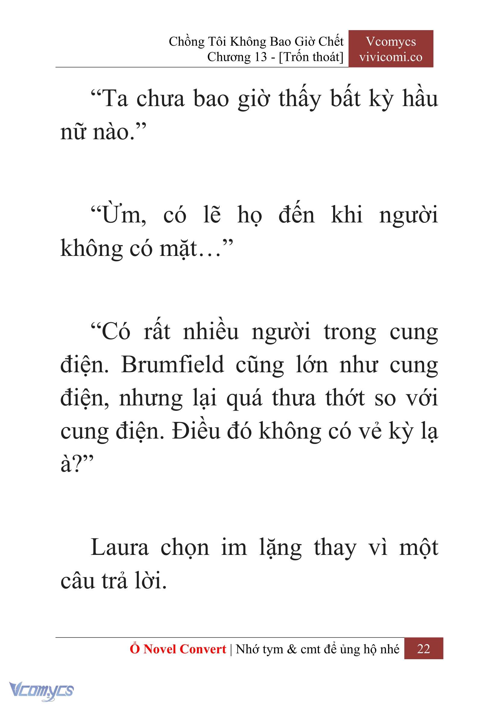 [Novel] Chồng Tôi Không Bao Giờ Chết Chap 13 - Next Chap 14