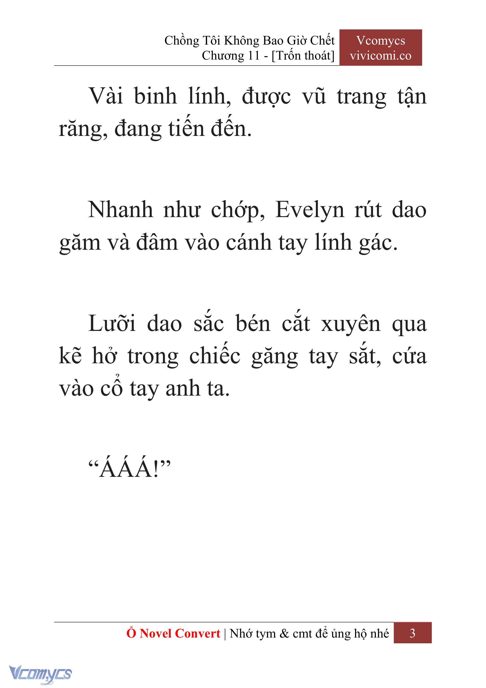 [Novel] Chồng Tôi Không Bao Giờ Chết Chap 11 - Next Chap 12