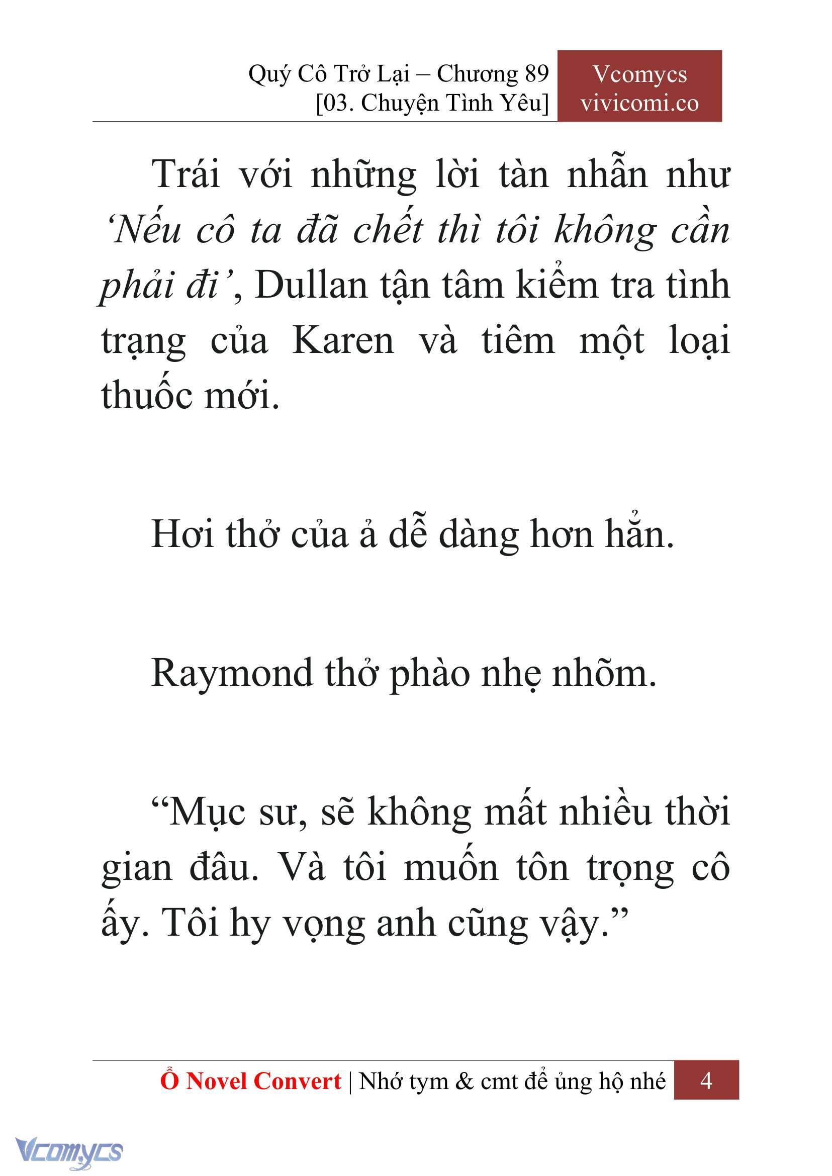 [Novel] Quý Cô Trở Lại Chap 89 - Next Chap 90