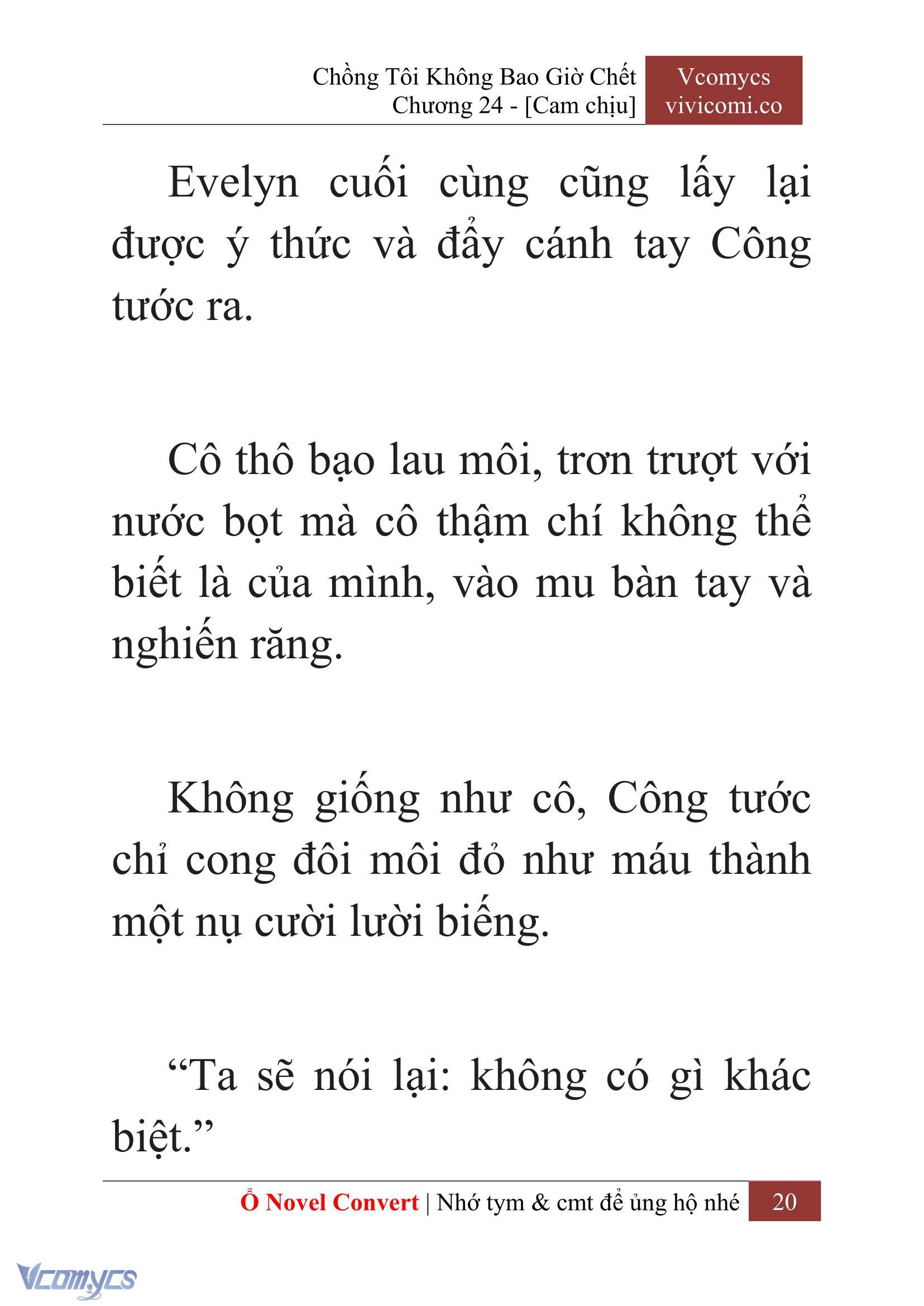 [Novel] Chồng Tôi Không Bao Giờ Chết Chap 24 - Trang 2