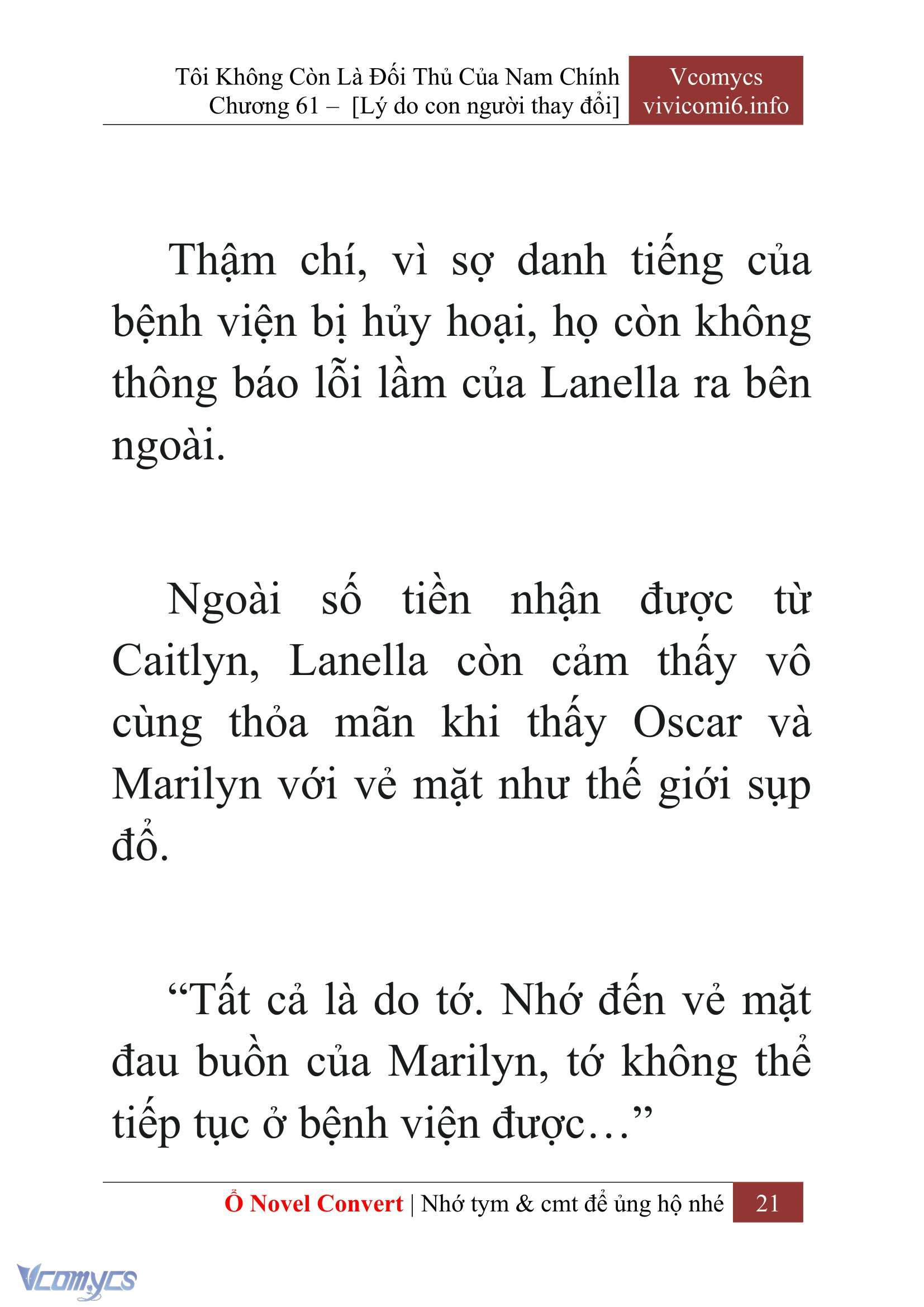 [Novel] Tôi Không Còn Là Đối Thủ Của Nam Chính Chap 61 - Trang 2