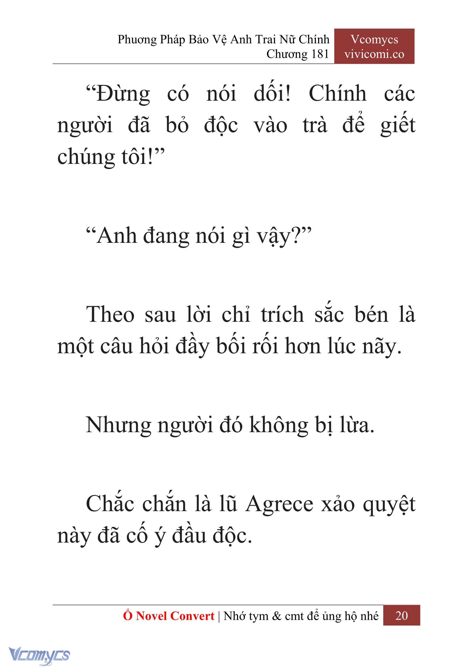 [Novel] Phương Pháp Bảo Vệ Anh Trai Nữ Chính Chap 181 - Next Chap 182