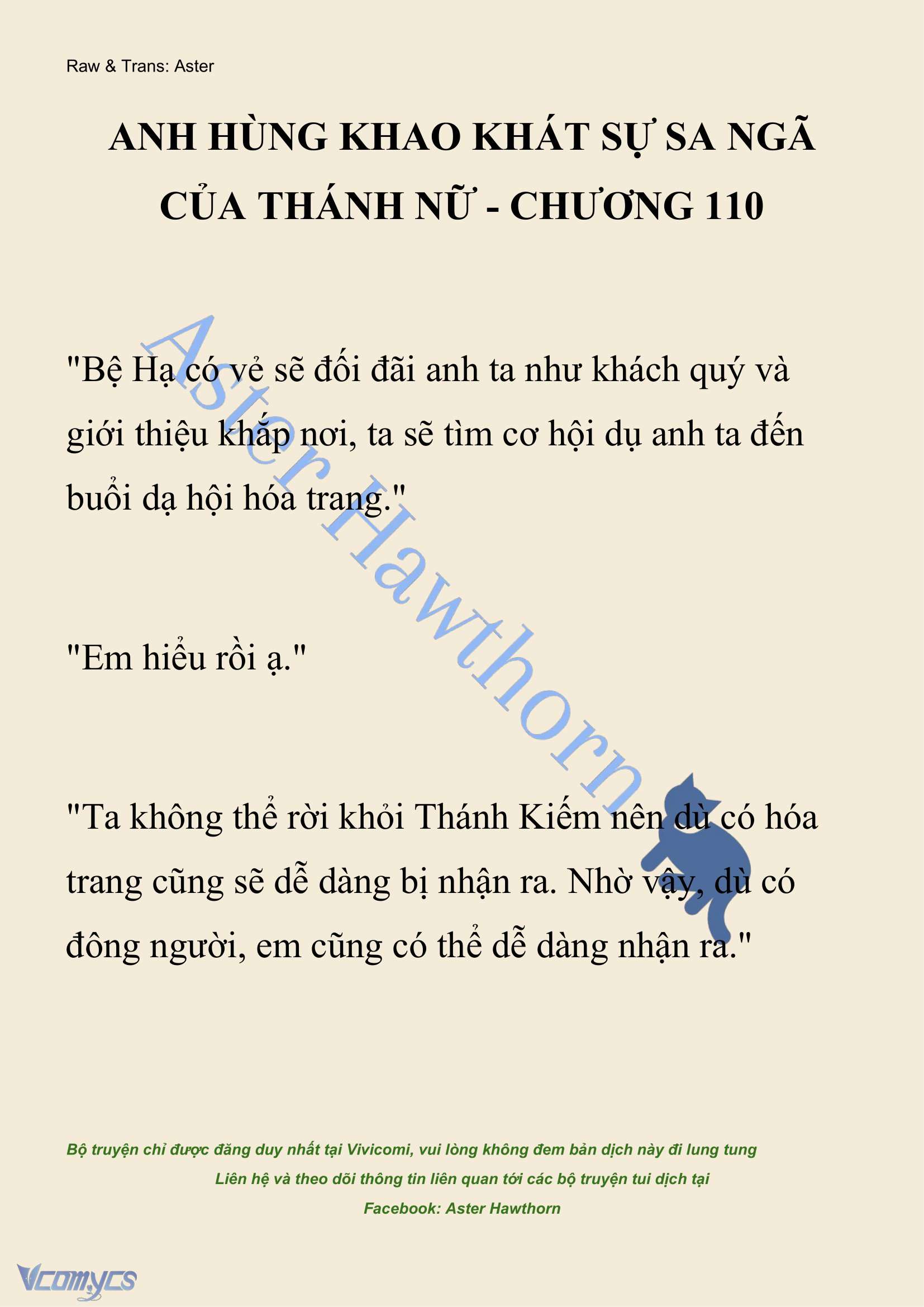 [NOVEL] Anh Hùng Khao Khát Sự Sa Ngã Của Thánh Nữ Chap 110 - Next Chap 111