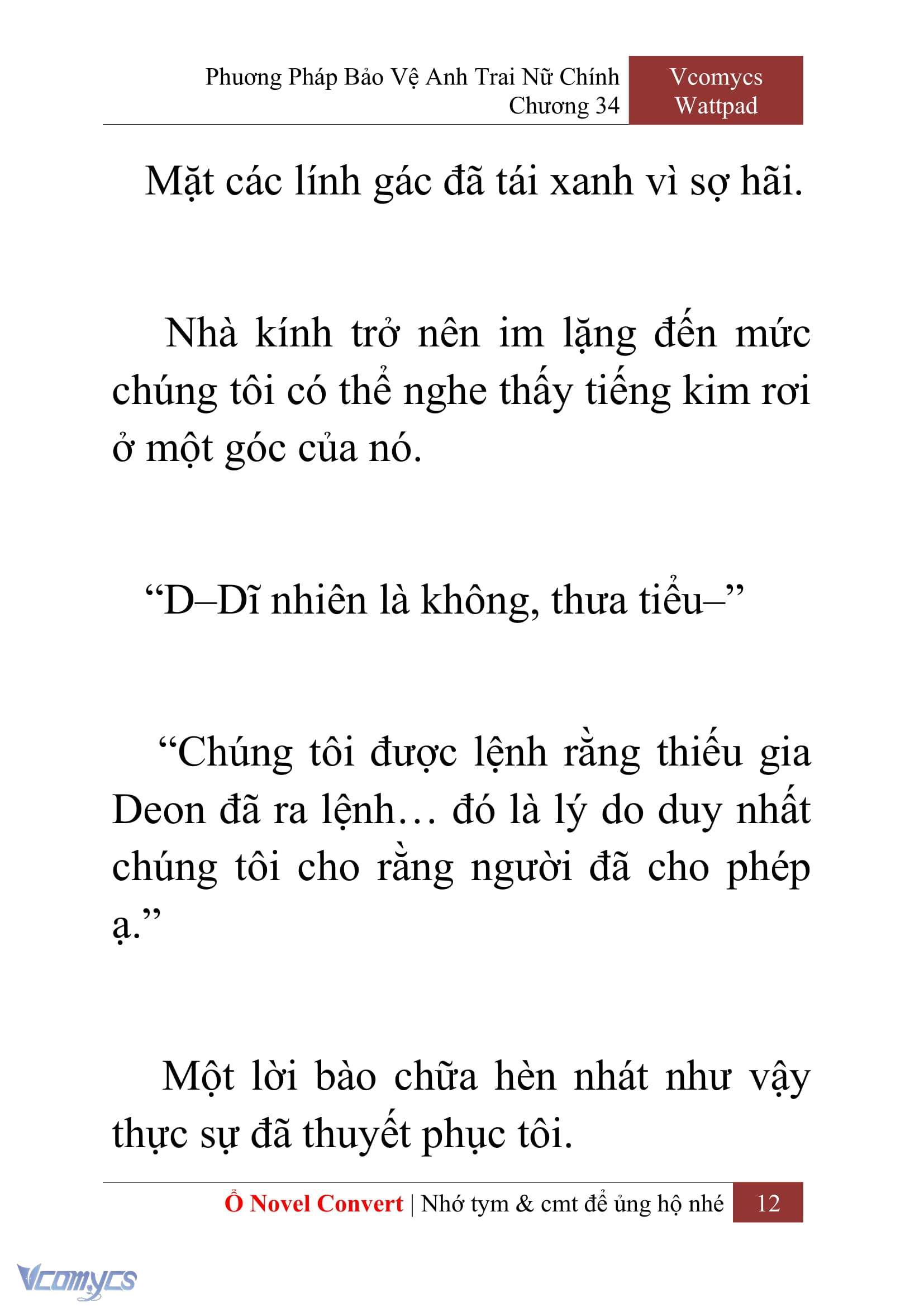 [Novel] Phương Pháp Bảo Vệ Anh Trai Nữ Chính Chap 34 - Next Chap 35