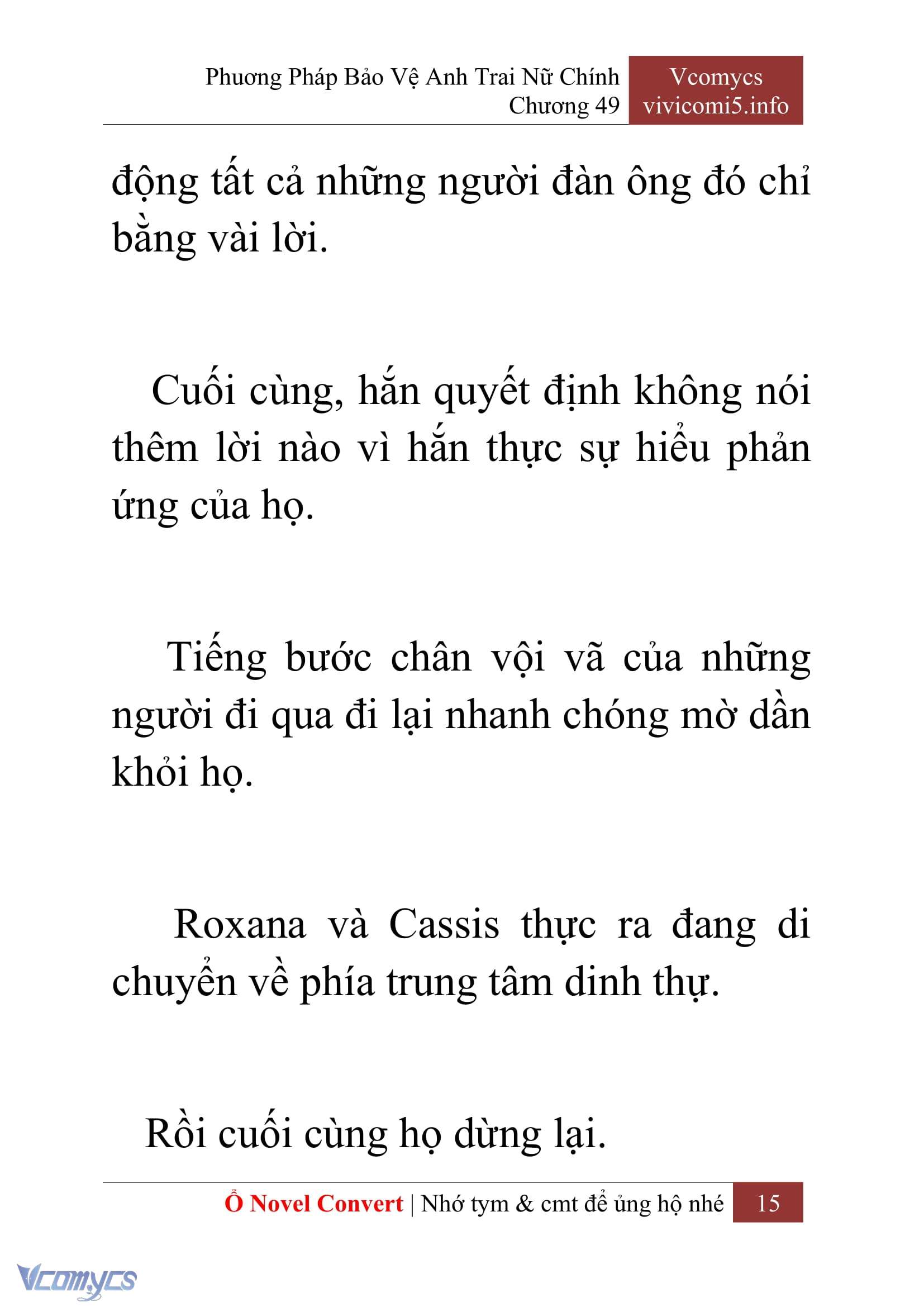 [Novel] Phương Pháp Bảo Vệ Anh Trai Nữ Chính Chap 49 - Next Chap 50