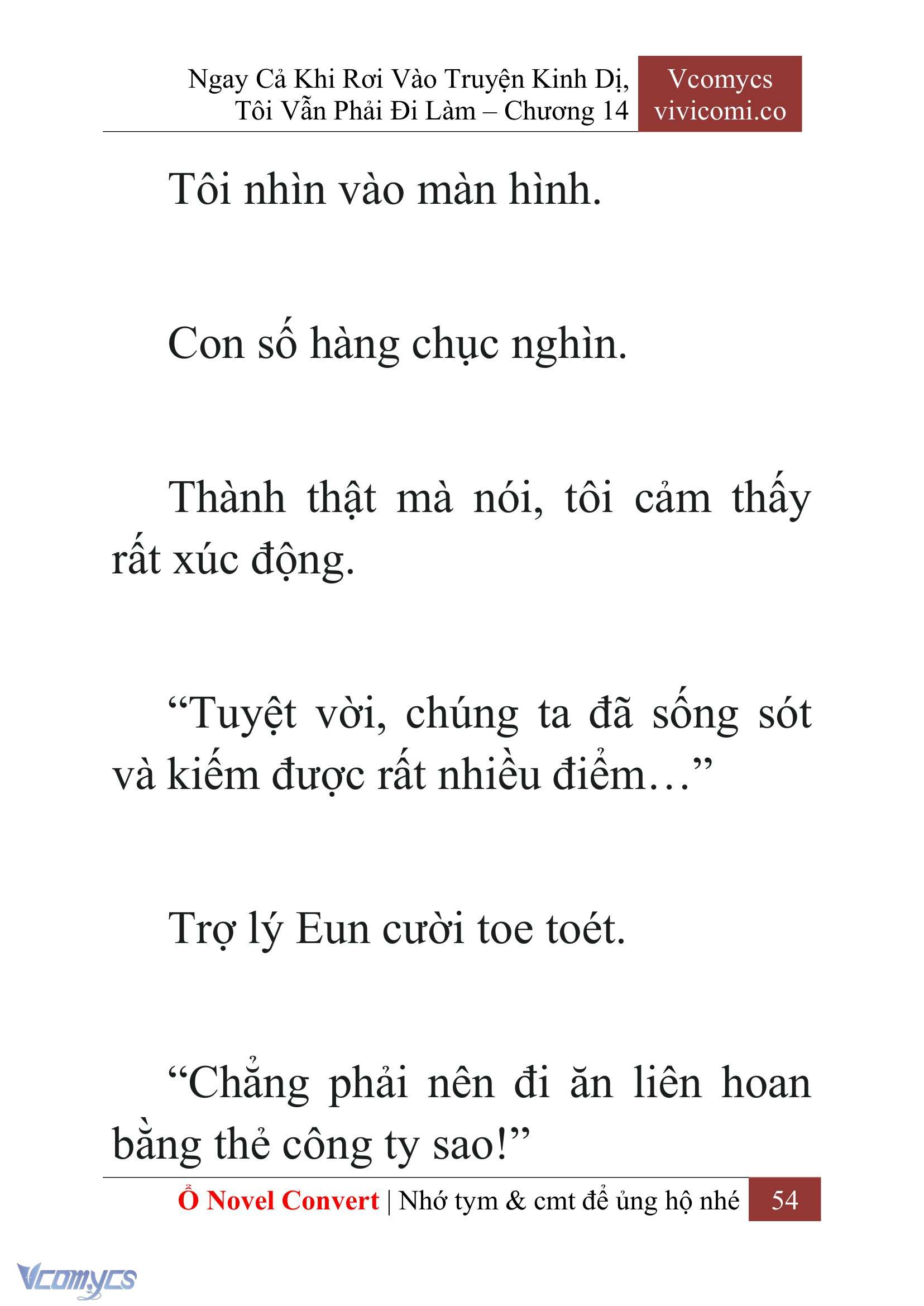 [Novel] Ngay Cả Khi Rơi Vào Truyện Kinh Dị, Tôi Vẫn Phải Đi Làm Chap 14 - Next 