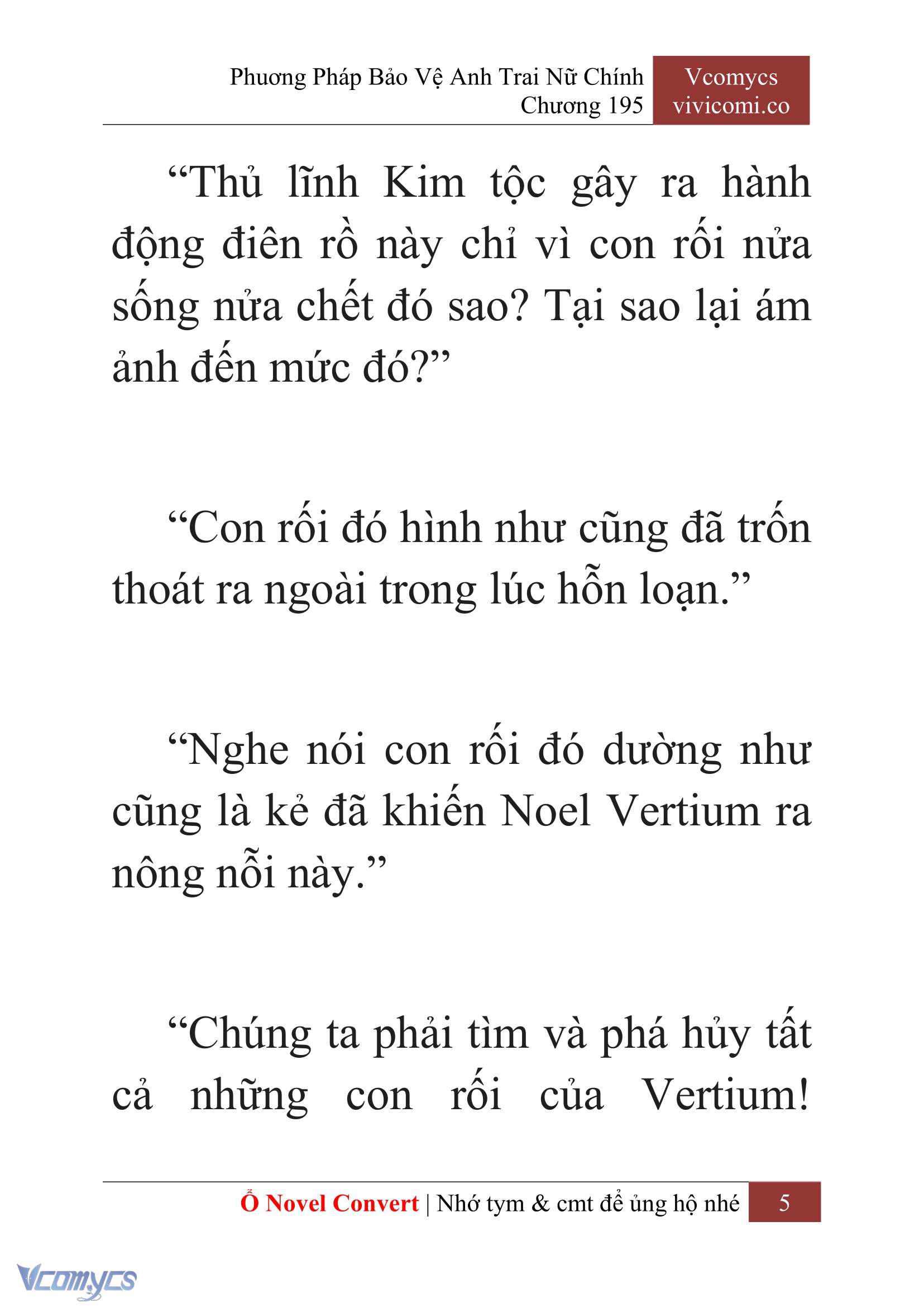 [Novel] Phương Pháp Bảo Vệ Anh Trai Nữ Chính Chap 195 - Next Chap 196