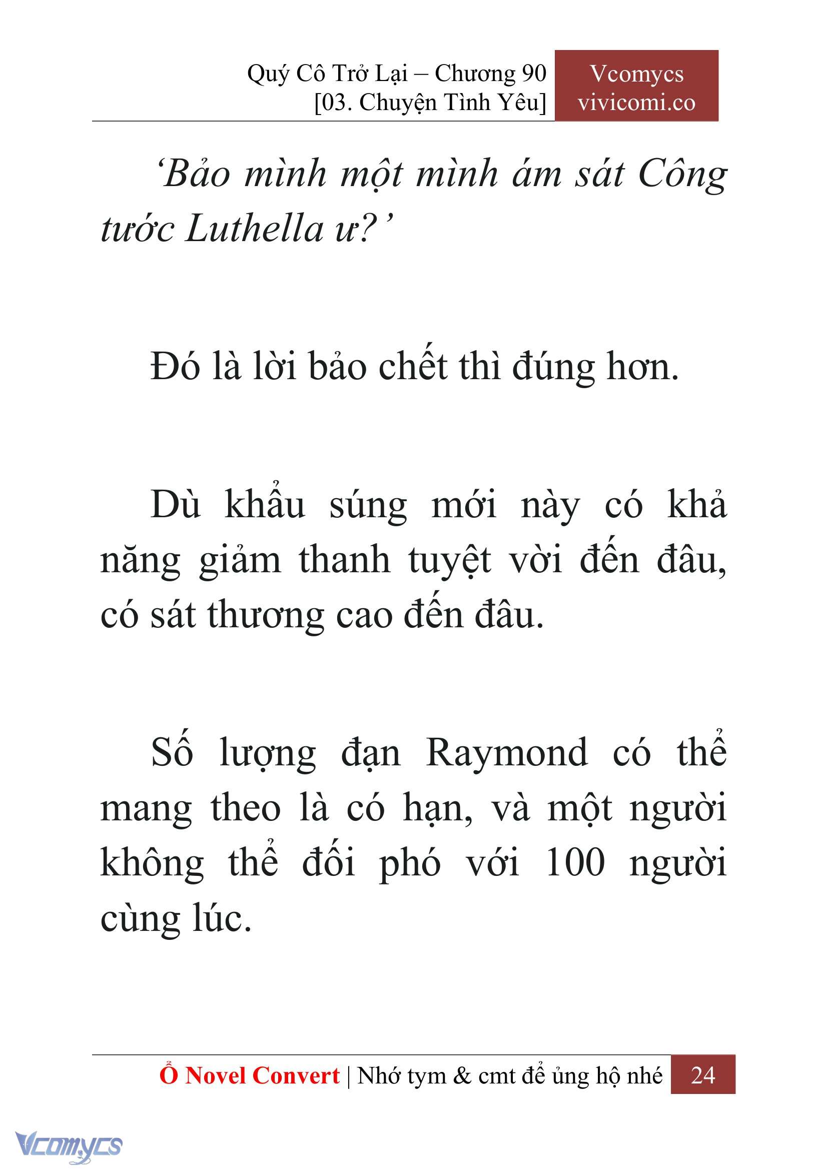 [Novel] Quý Cô Trở Lại Chap 90 - Next Chap 91