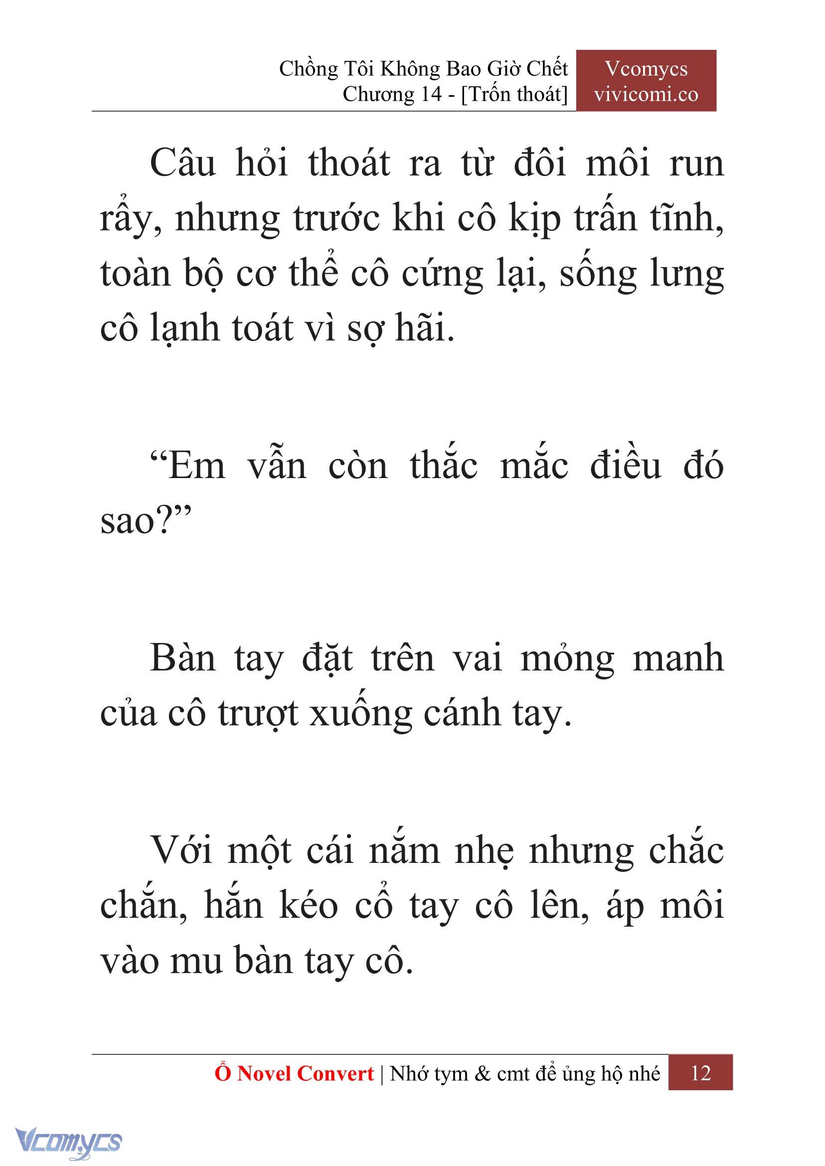 [Novel] Chồng Tôi Không Bao Giờ Chết Chap 14 - Trang 2