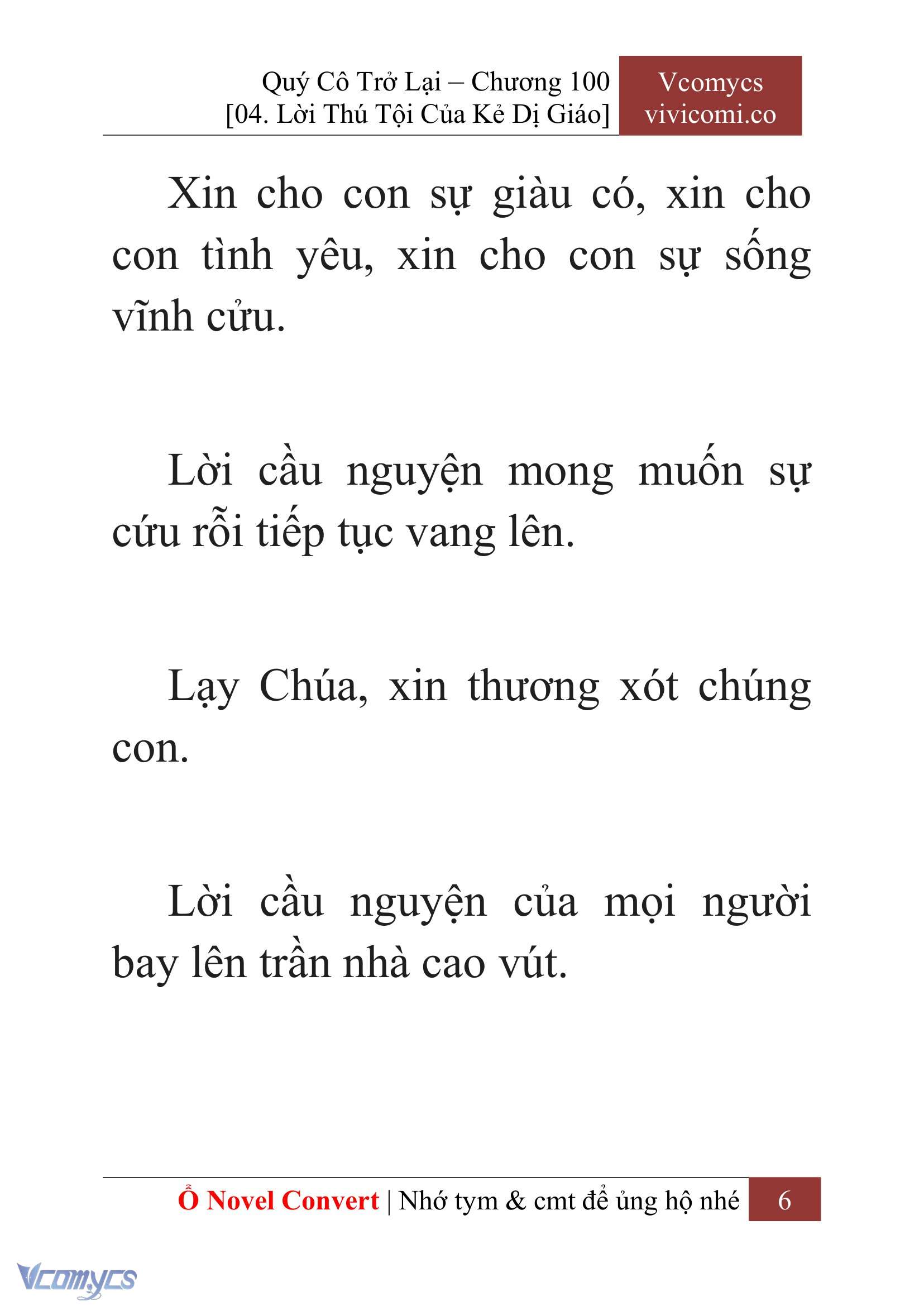 [Novel] Quý Cô Trở Lại Chap 100 - Next 