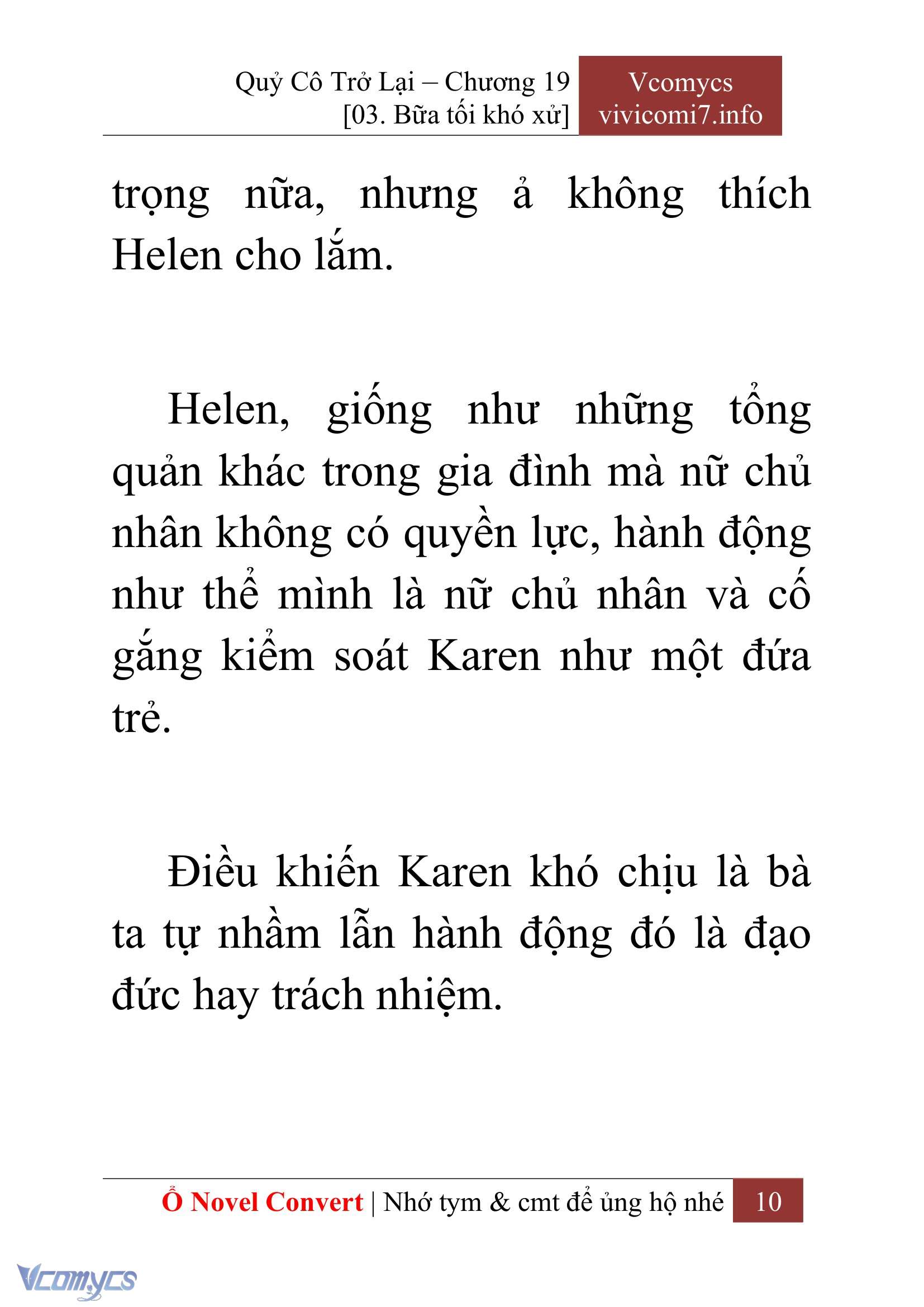 [Novel] Quý Cô Trở Lại Chap 19 - Next Chap 20