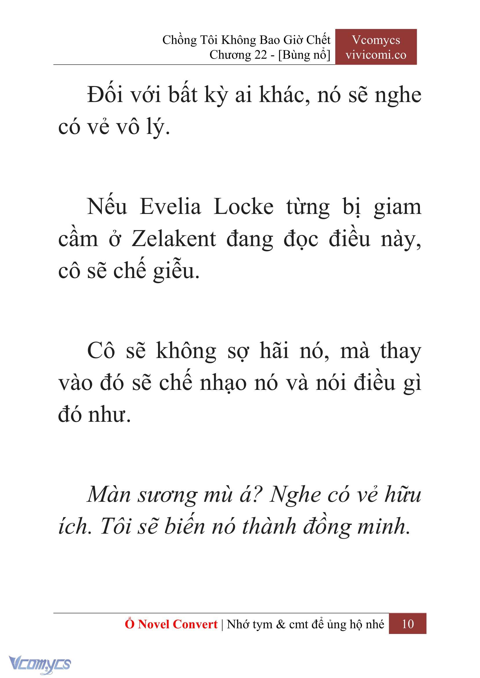 [Novel] Chồng Tôi Không Bao Giờ Chết Chap 22 - Trang 2