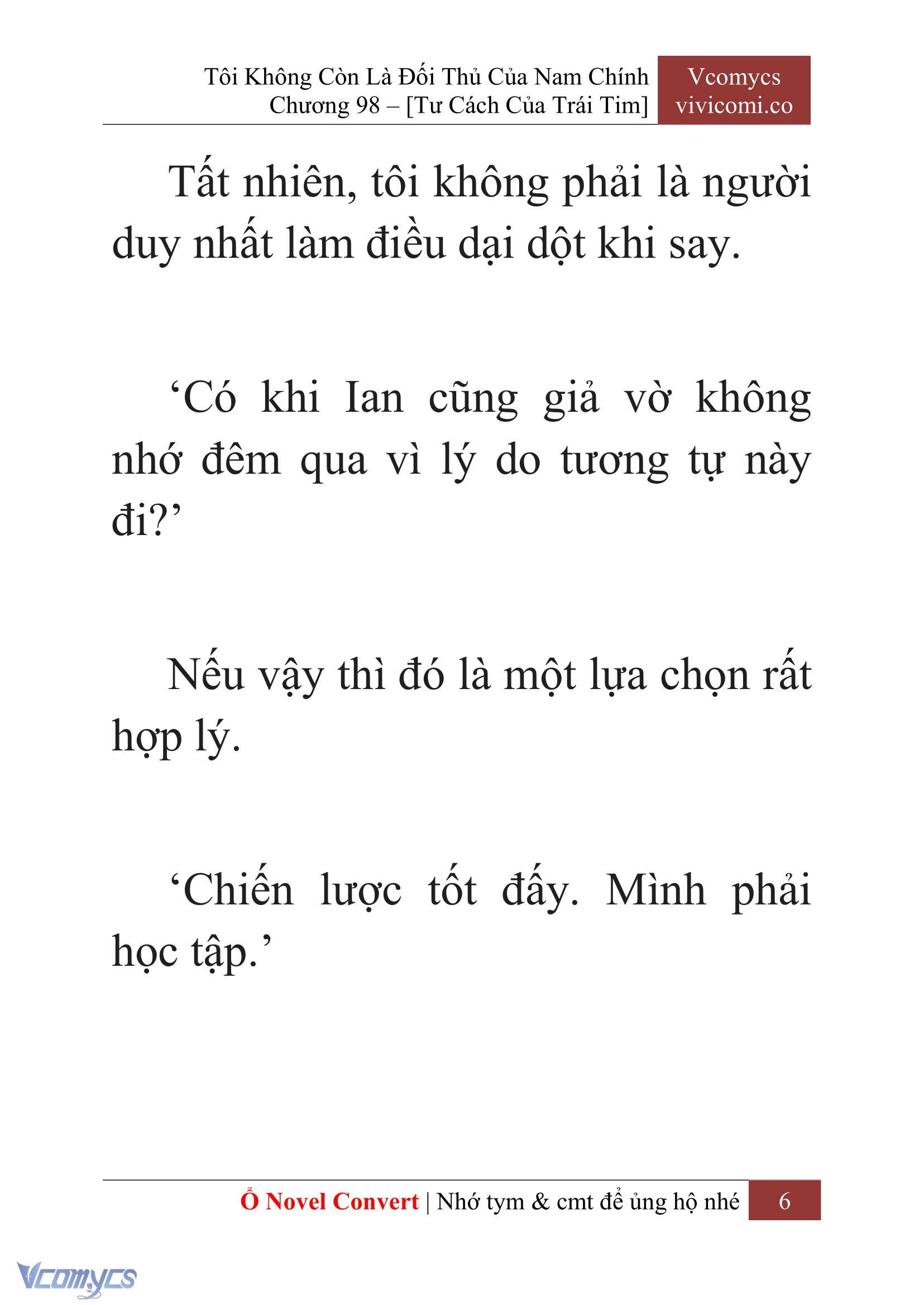 [Novel] Tôi Không Còn Là Đối Thủ Của Nam Chính Chap 98 - Next Chap 99