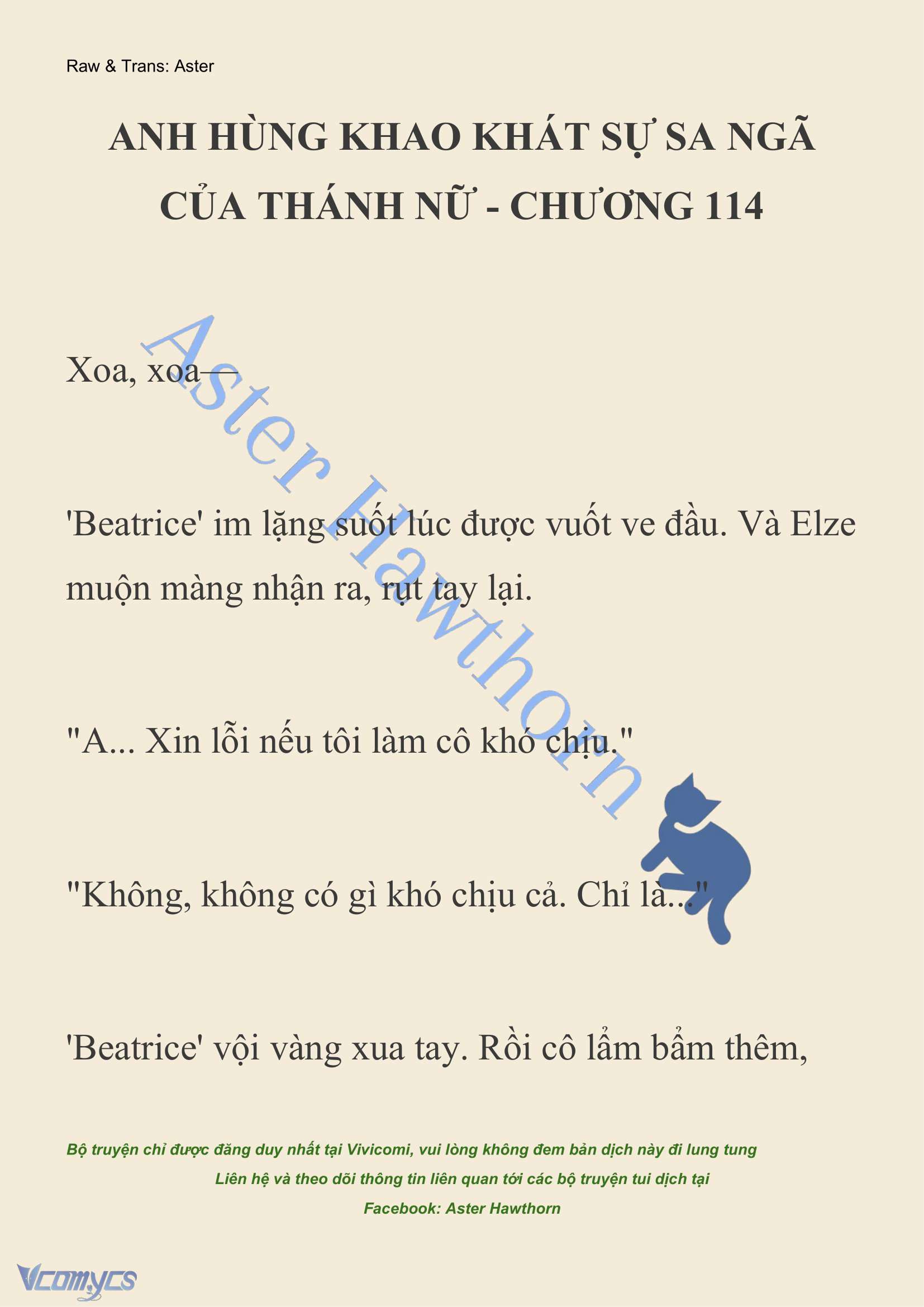 [NOVEL] Anh Hùng Khao Khát Sự Sa Ngã Của Thánh Nữ Chap 114 - Next Chap 115
