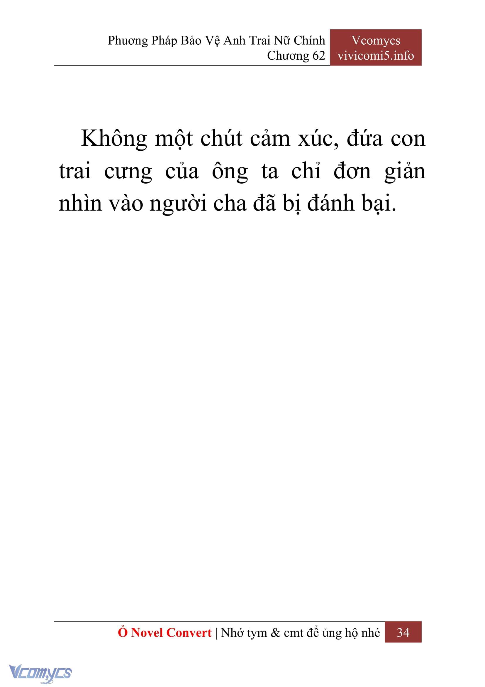 [Novel] Phương Pháp Bảo Vệ Anh Trai Nữ Chính Chap 62 - Next Chap 63