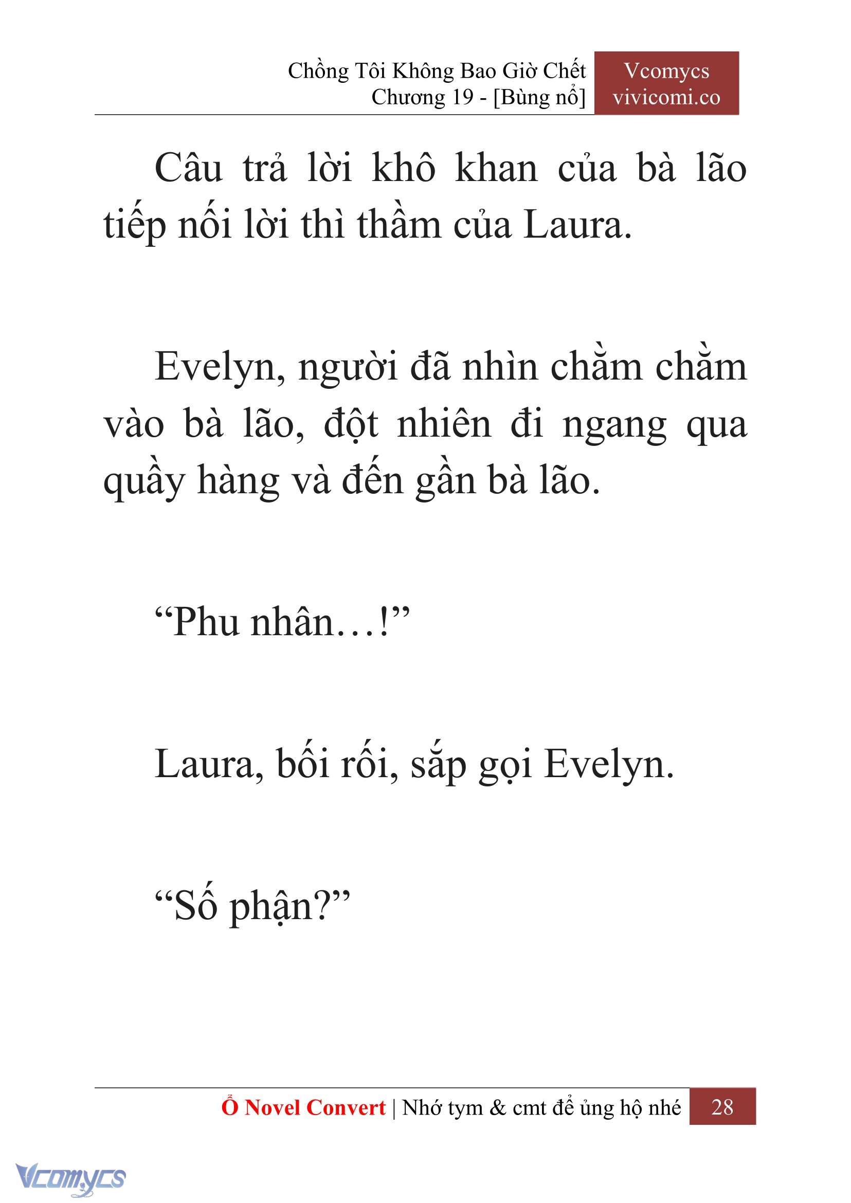 [Novel] Chồng Tôi Không Bao Giờ Chết Chap 19 - Trang 2