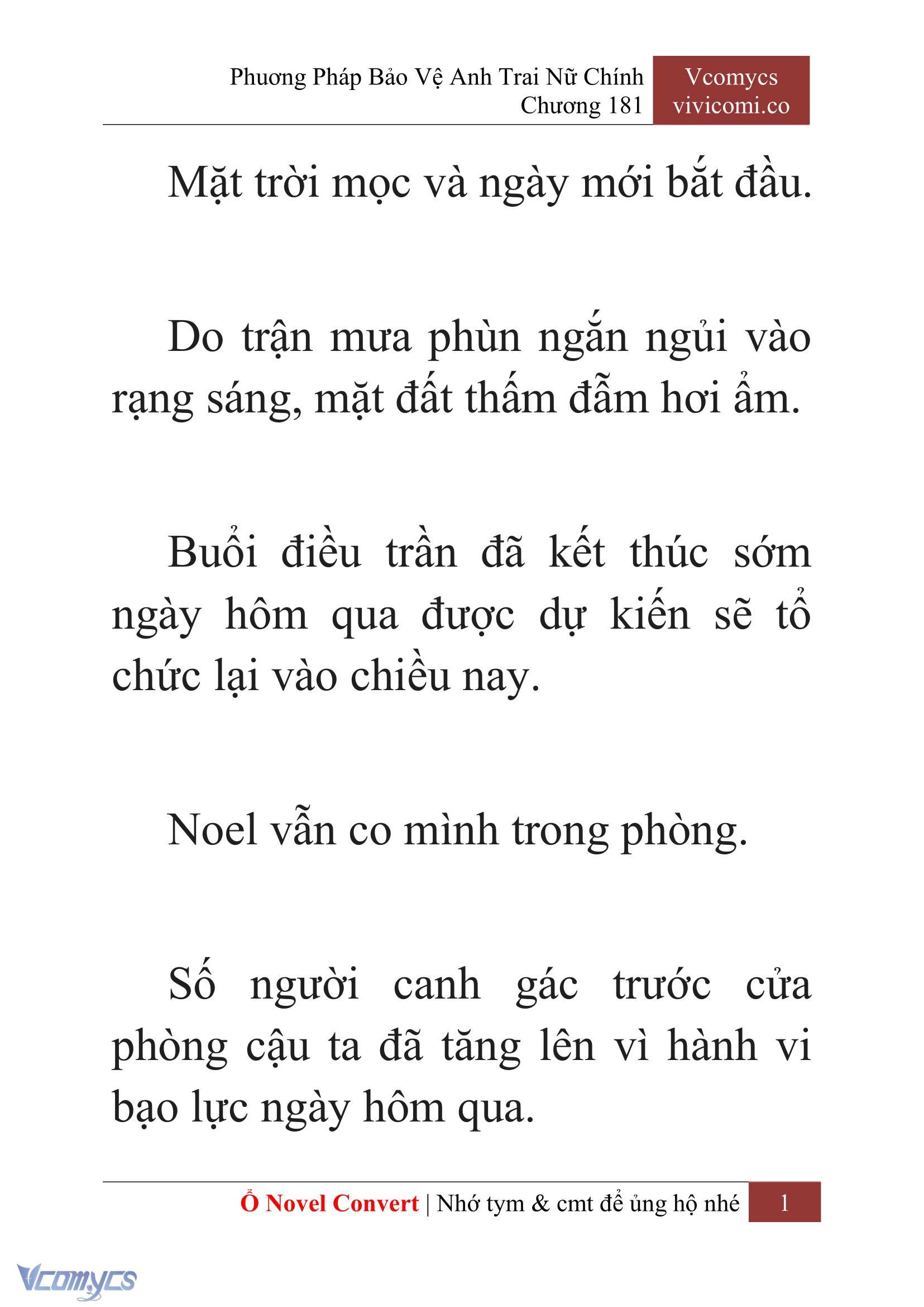 [Novel] Phương Pháp Bảo Vệ Anh Trai Nữ Chính Chap 181 - Next Chap 182