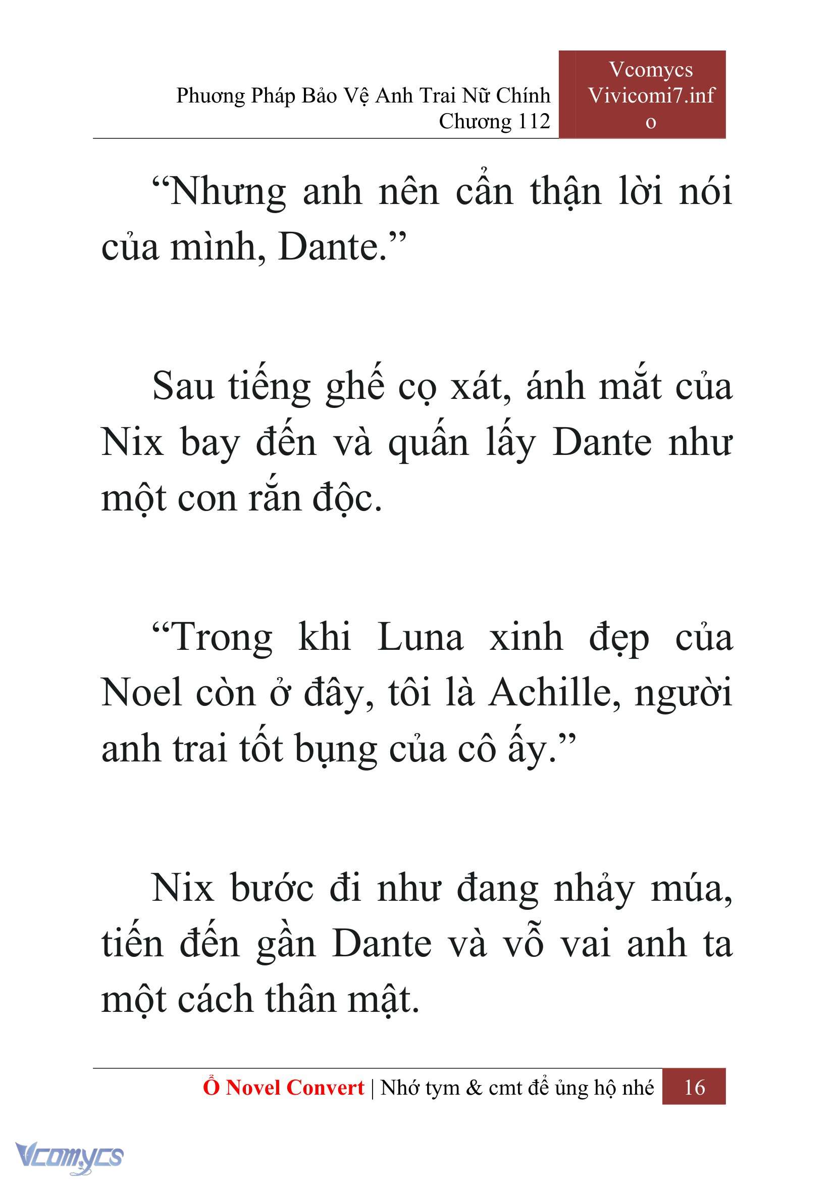 [Novel] Phương Pháp Bảo Vệ Anh Trai Nữ Chính Chap 112 - Next Chap 113