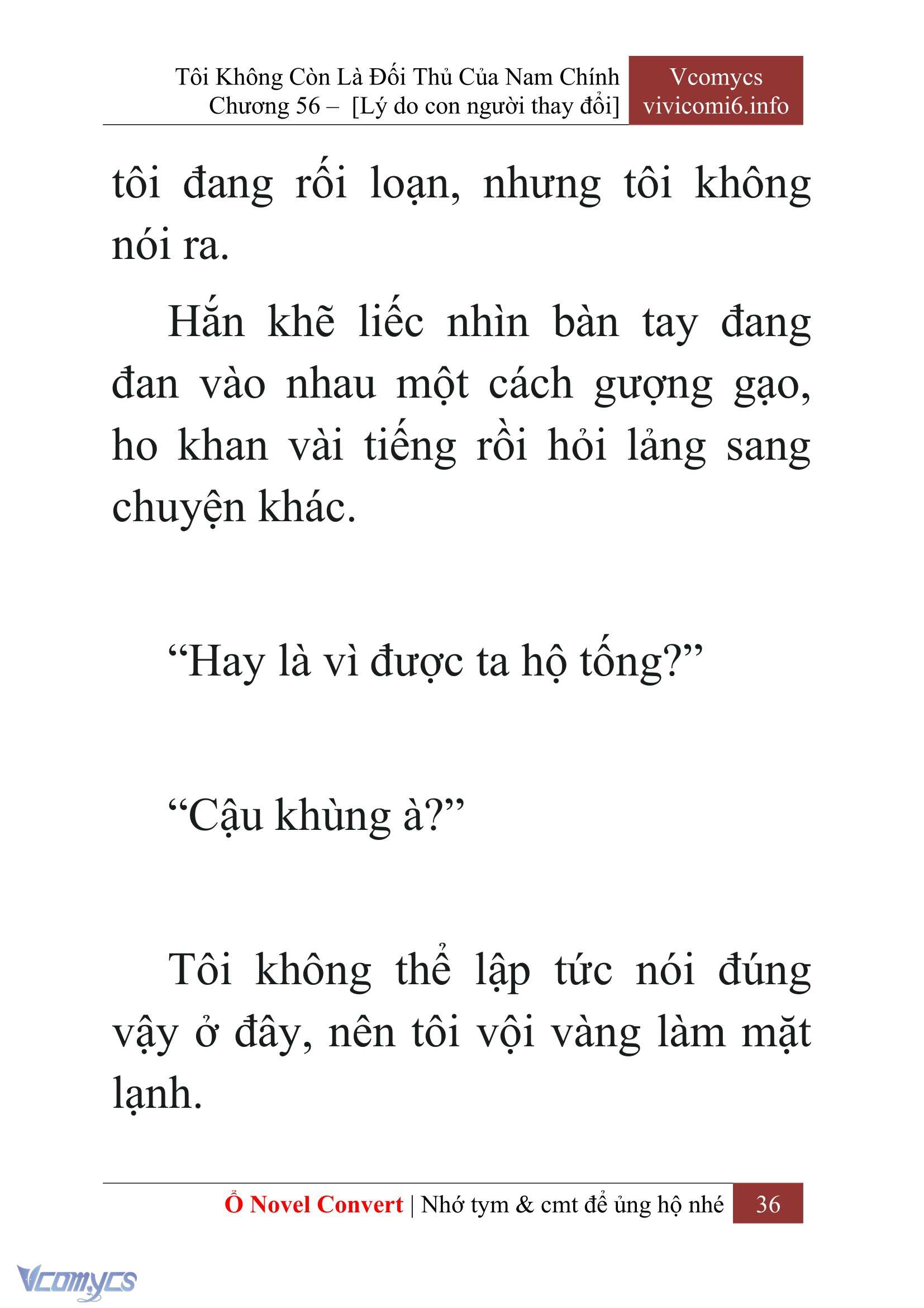 [Novel] Tôi Không Còn Là Đối Thủ Của Nam Chính Chap 56 - Trang 2